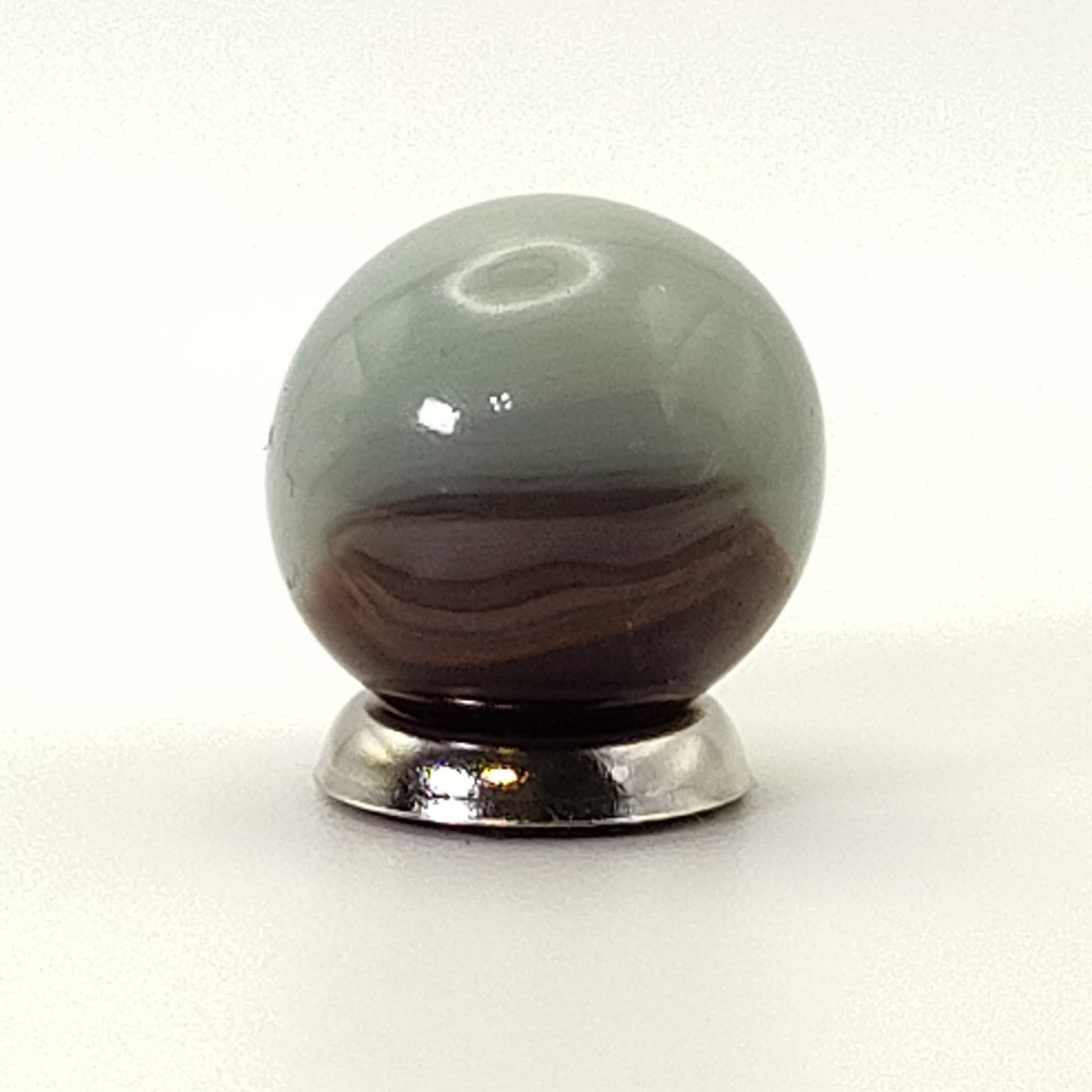 5/8" Akro Agate Patch Marble Oxblood & White NM+