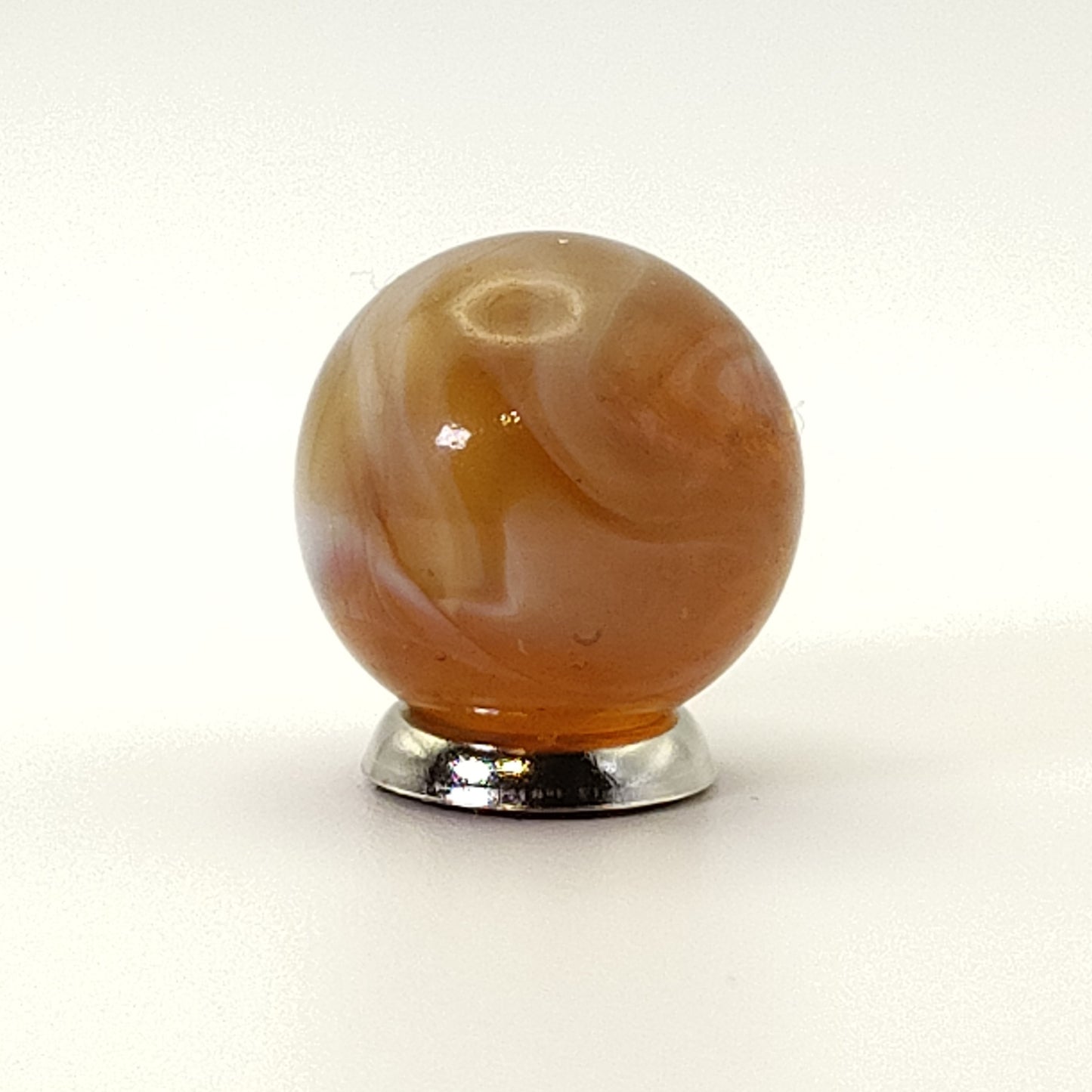 Gorgeous 18mm Amber Slag Marble w/drizzle M-