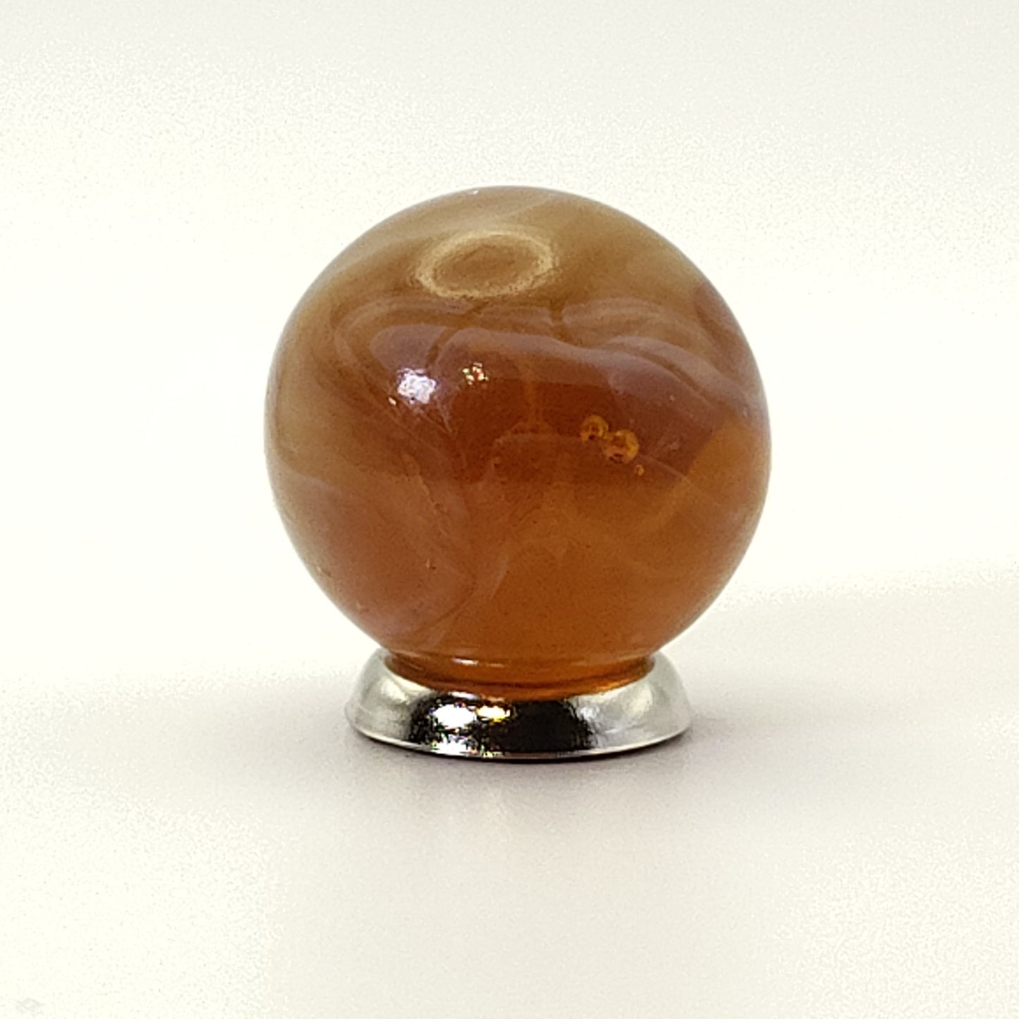Gorgeous 18mm Amber Slag Marble w/drizzle M-