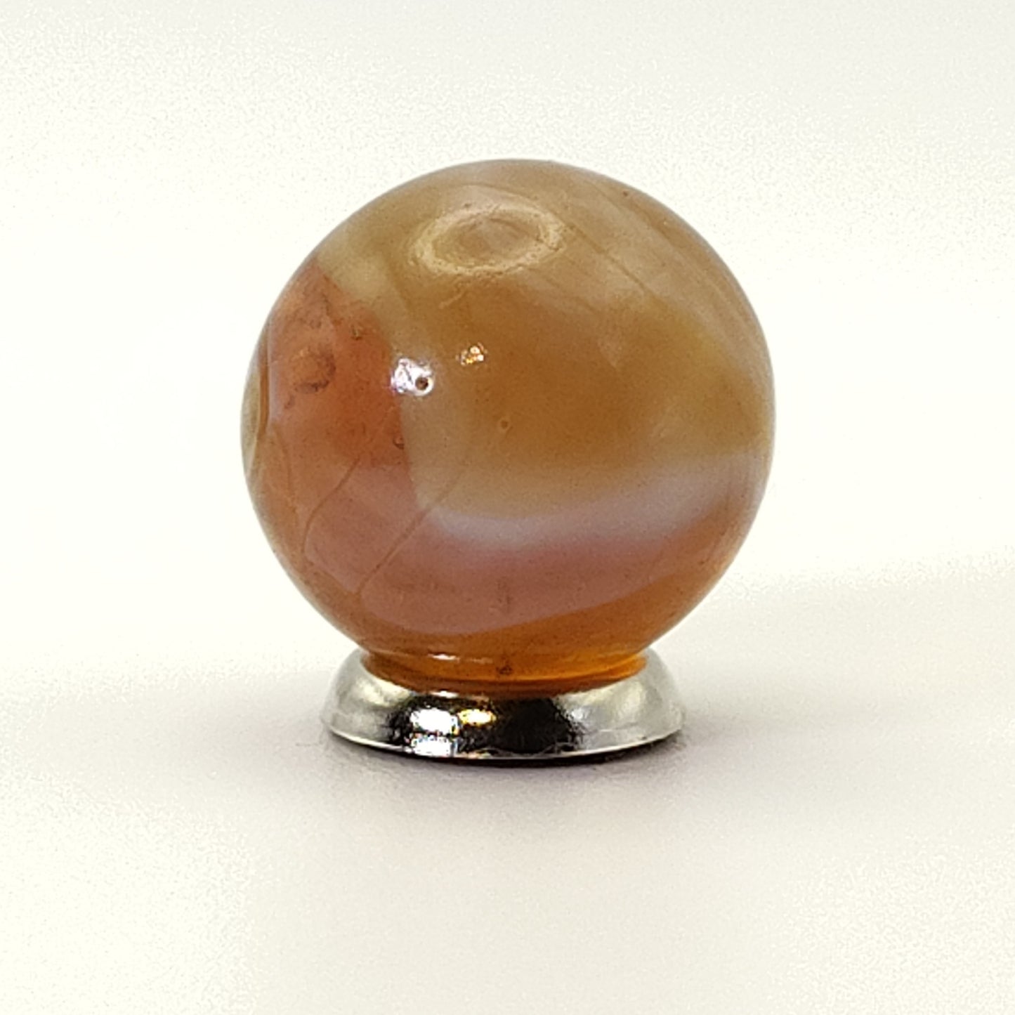 Gorgeous 18mm Amber Slag Marble w/drizzle M-