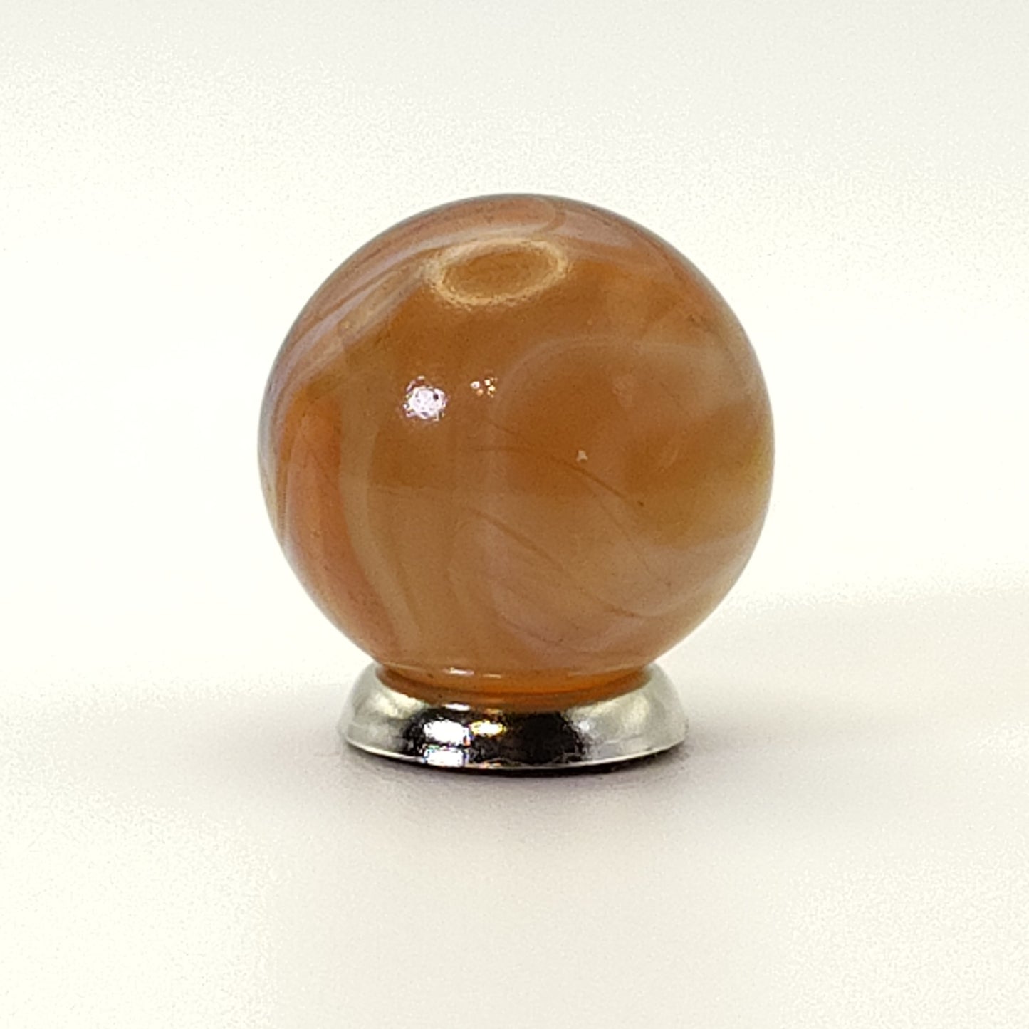 Gorgeous 18mm Amber Slag Marble w/drizzle M-