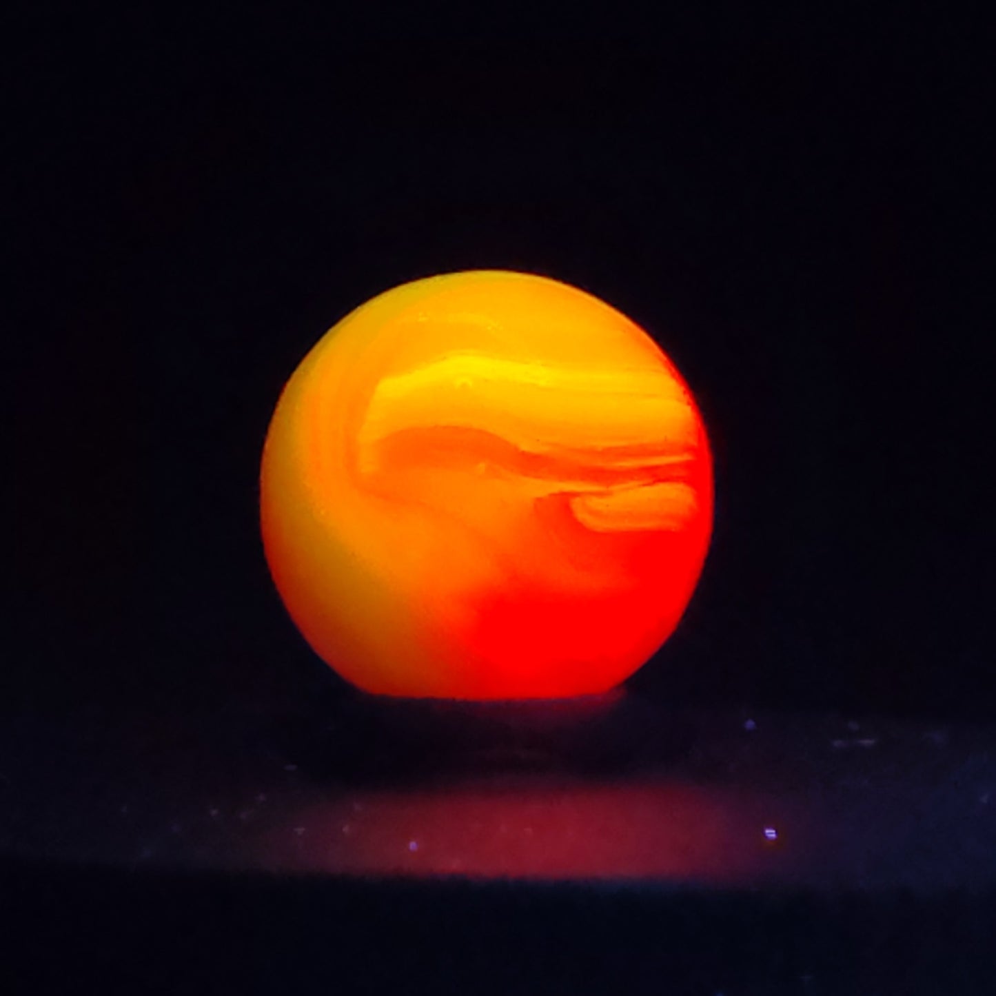 5/8" Orange & White Swirl Maker UV Orange & Pink MINT