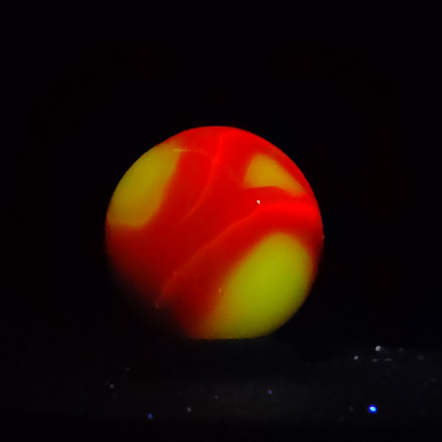 5/8" Swirl Marble UV Orange & Pink NM