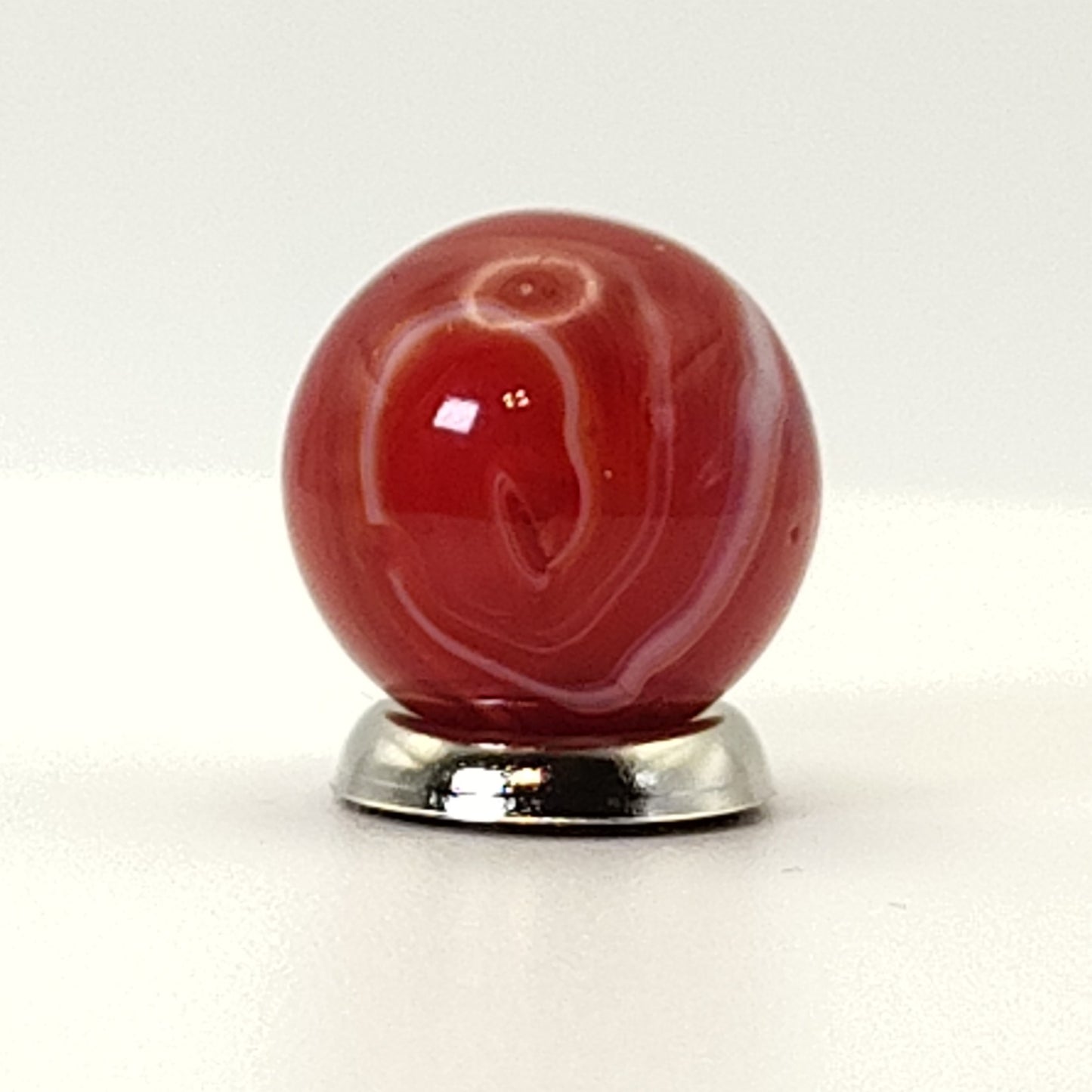 5/8" Red Slag Marble - LEFT HANDED 9 & Turkey Head UV NM+