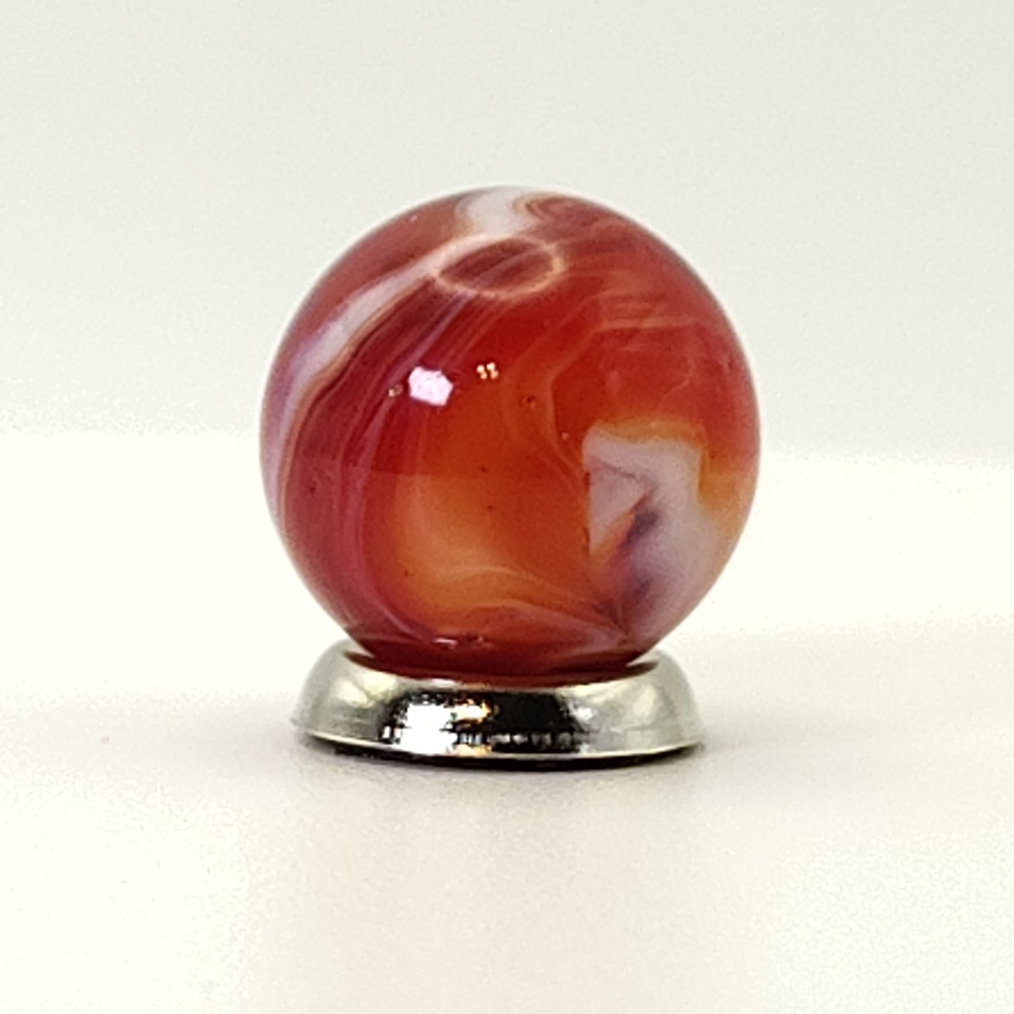 5/8" Red Slag Marble - LEFT HANDED 9 & Turkey Head UV NM+