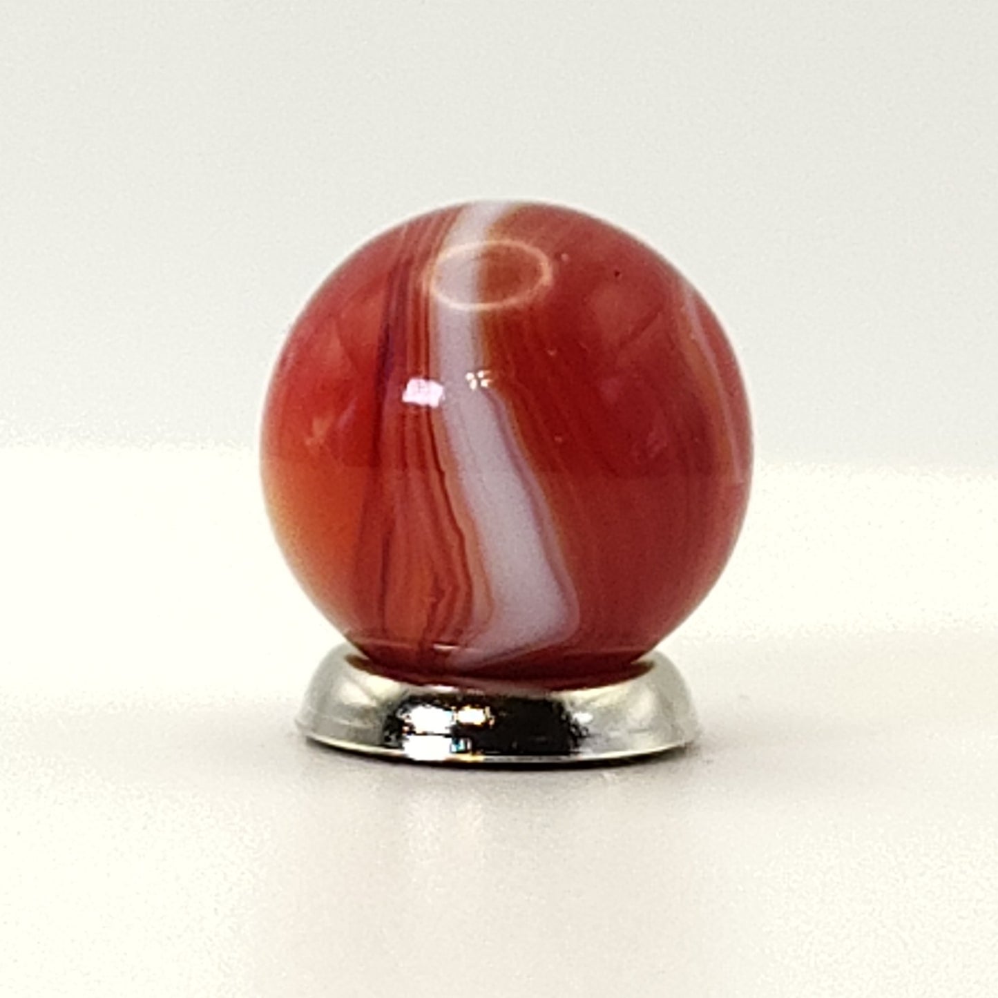 5/8" Red Slag Marble - LEFT HANDED 9 & Turkey Head UV NM+