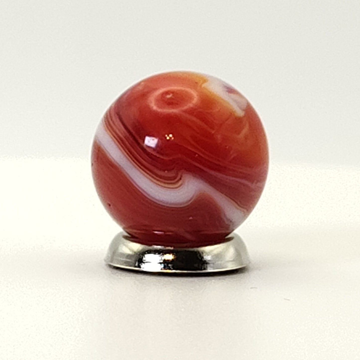 5/8" Red Slag Marble - LEFT HANDED 9 & Turkey Head UV NM+