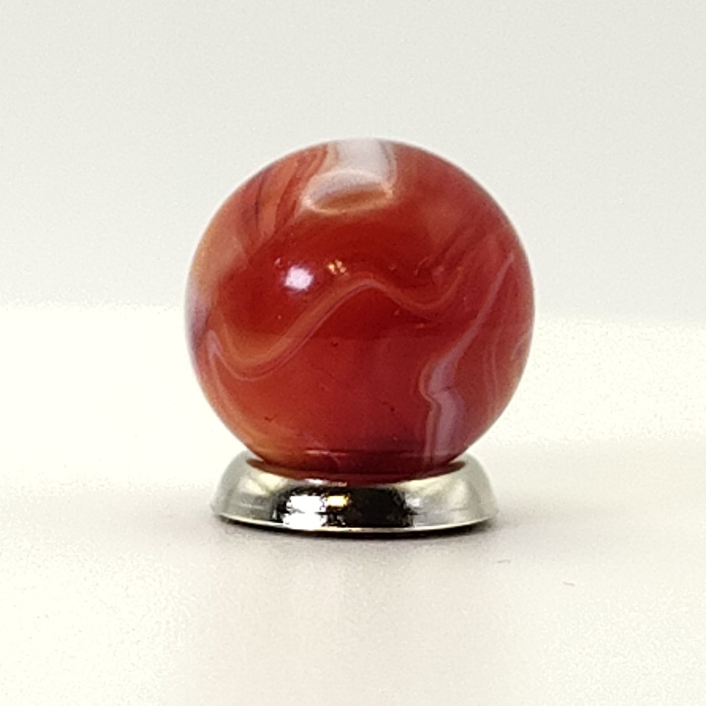 5/8" Red Slag Marble - LEFT HANDED 9 & Turkey Head UV NM+