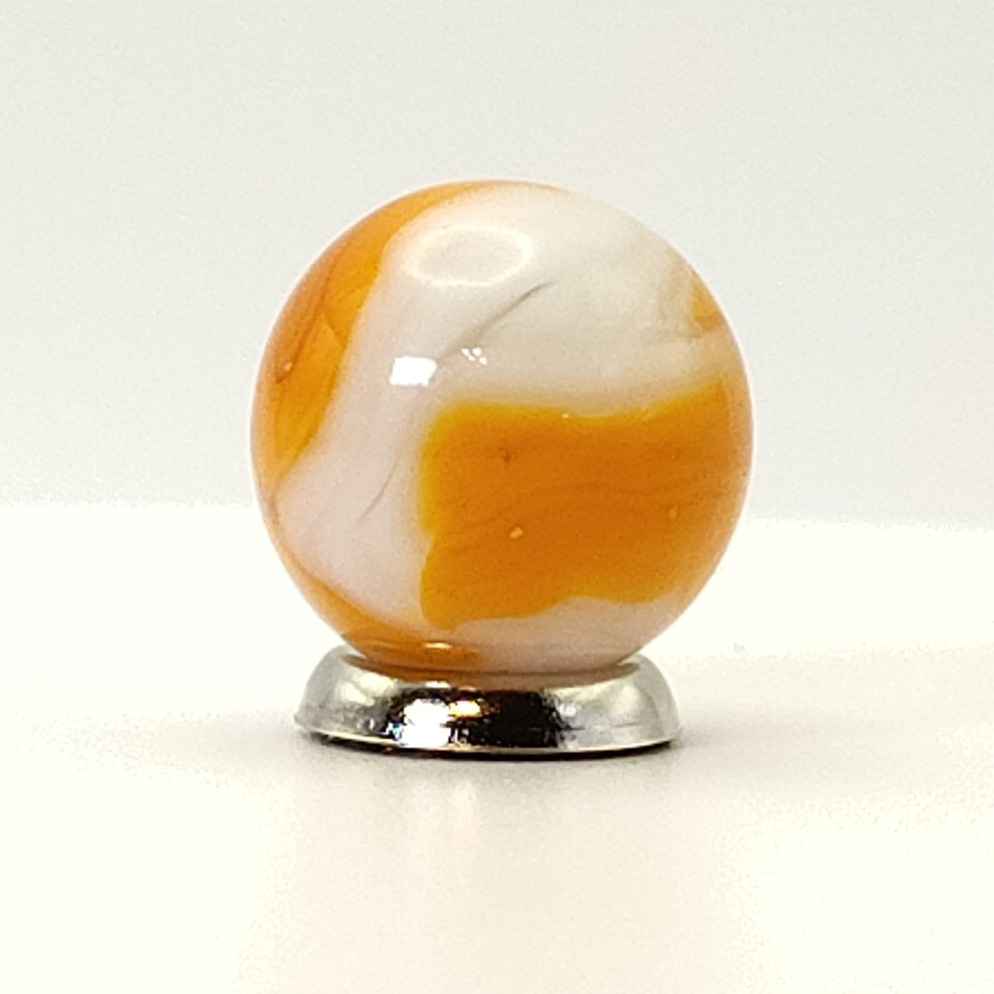 5/8" Swirl Marble UV Orange & Pink NM