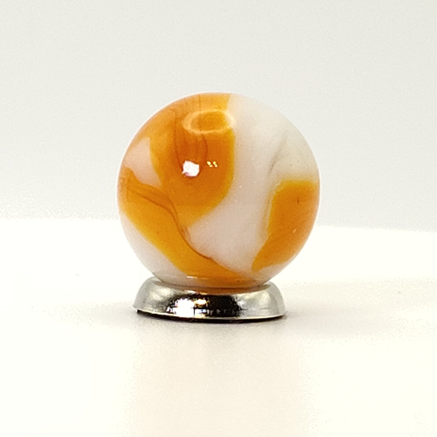 5/8" Swirl Marble UV Orange & Pink NM
