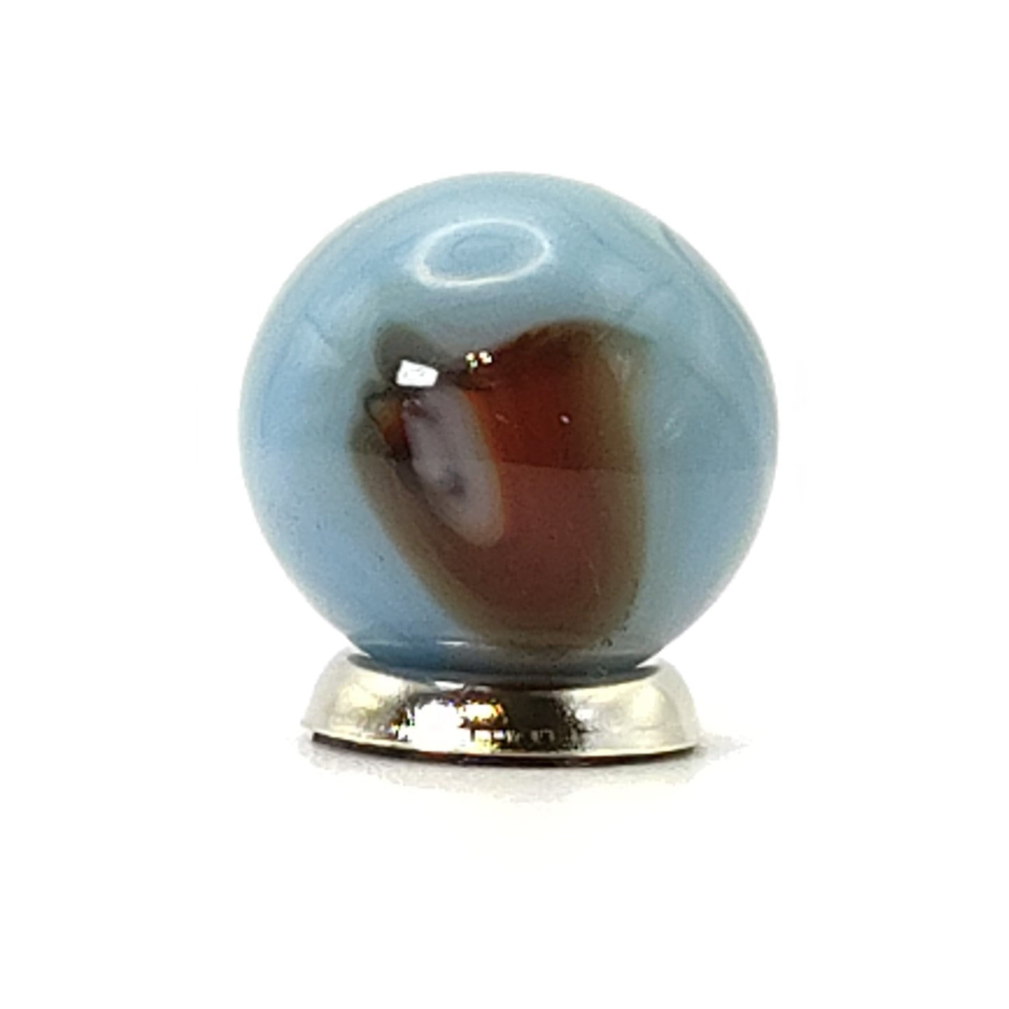 5/8" Transparent Blue & Red Swirl UV Pink NM