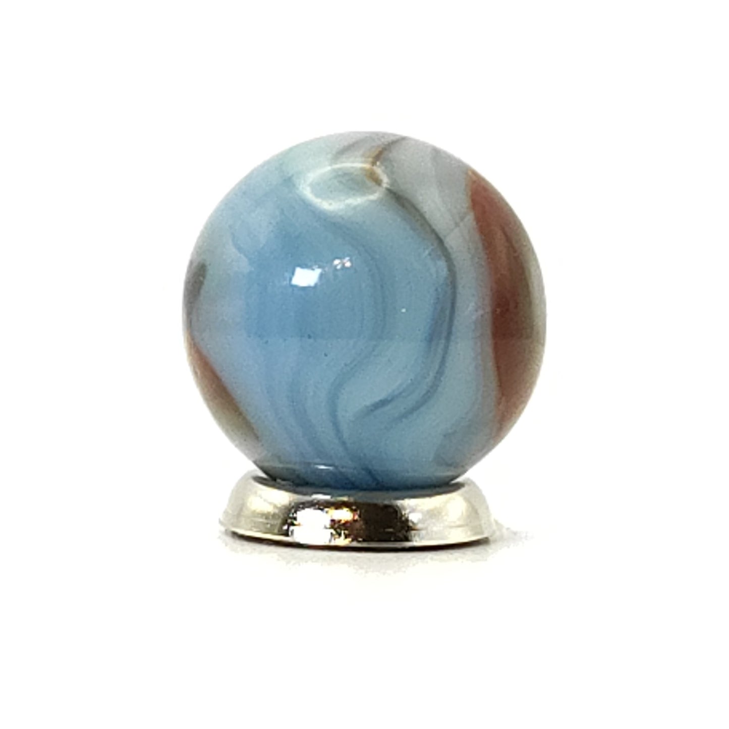 5/8" Transparent Blue & Red Swirl UV Pink NM