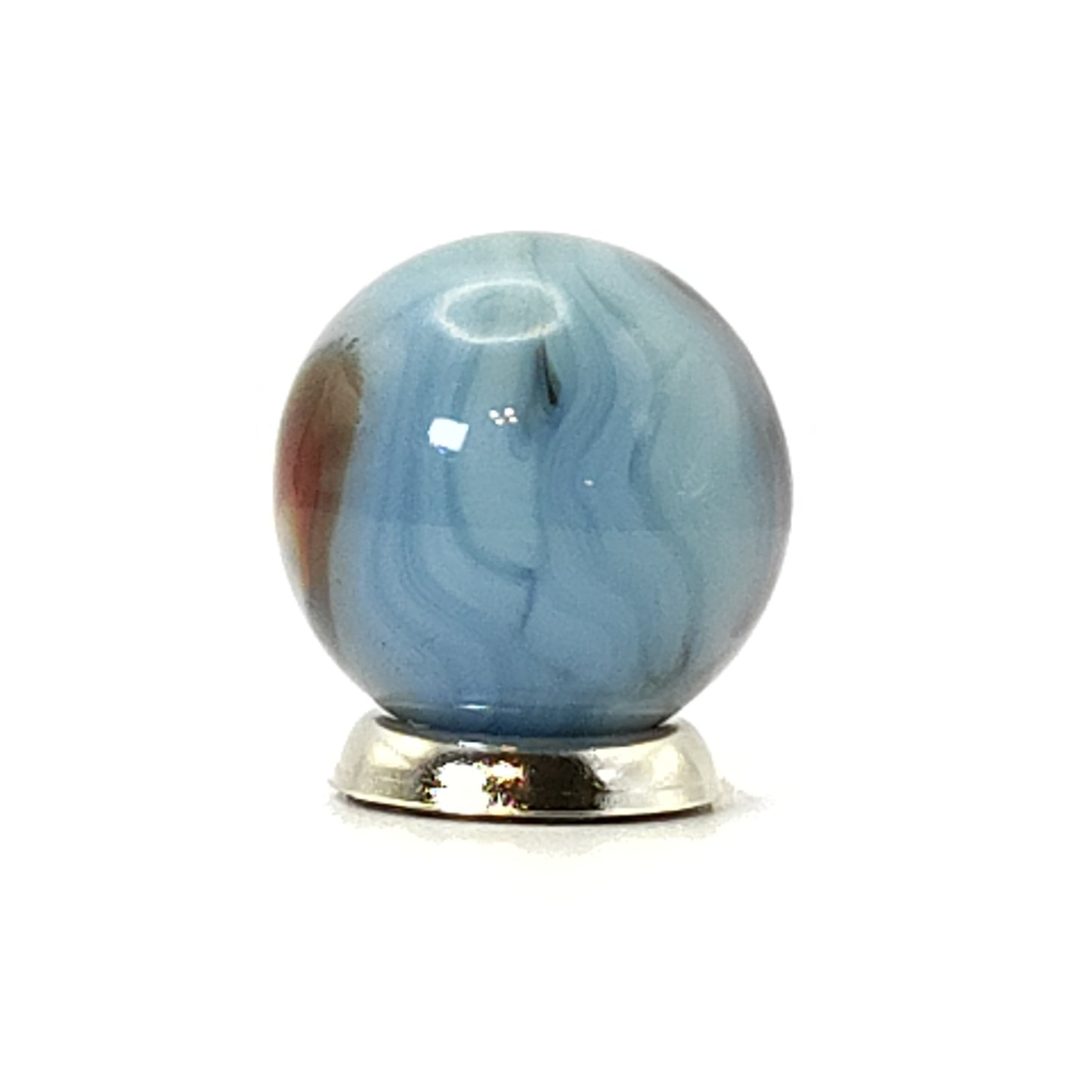 5/8" Transparent Blue & Red Swirl UV Pink NM