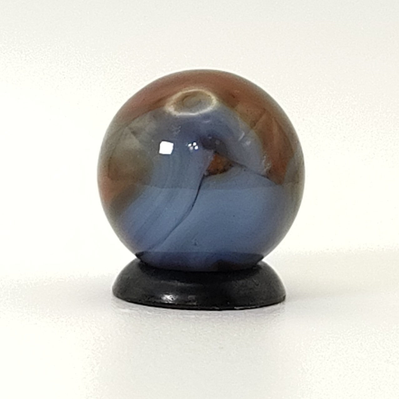 5/8" Alley Agate Ghost Marble Red Blue NM+