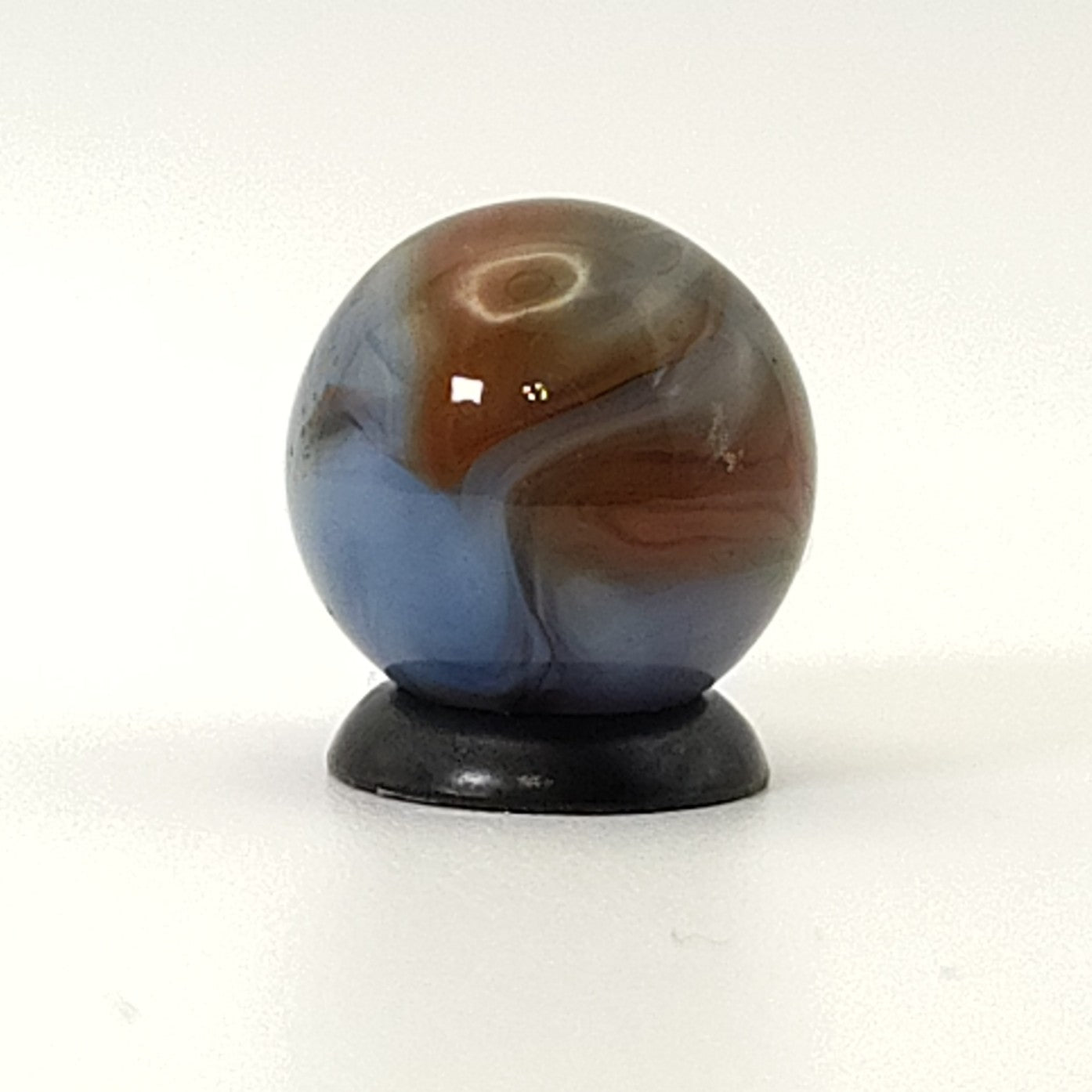 5/8" Alley Agate Ghost Marble Red Blue NM+