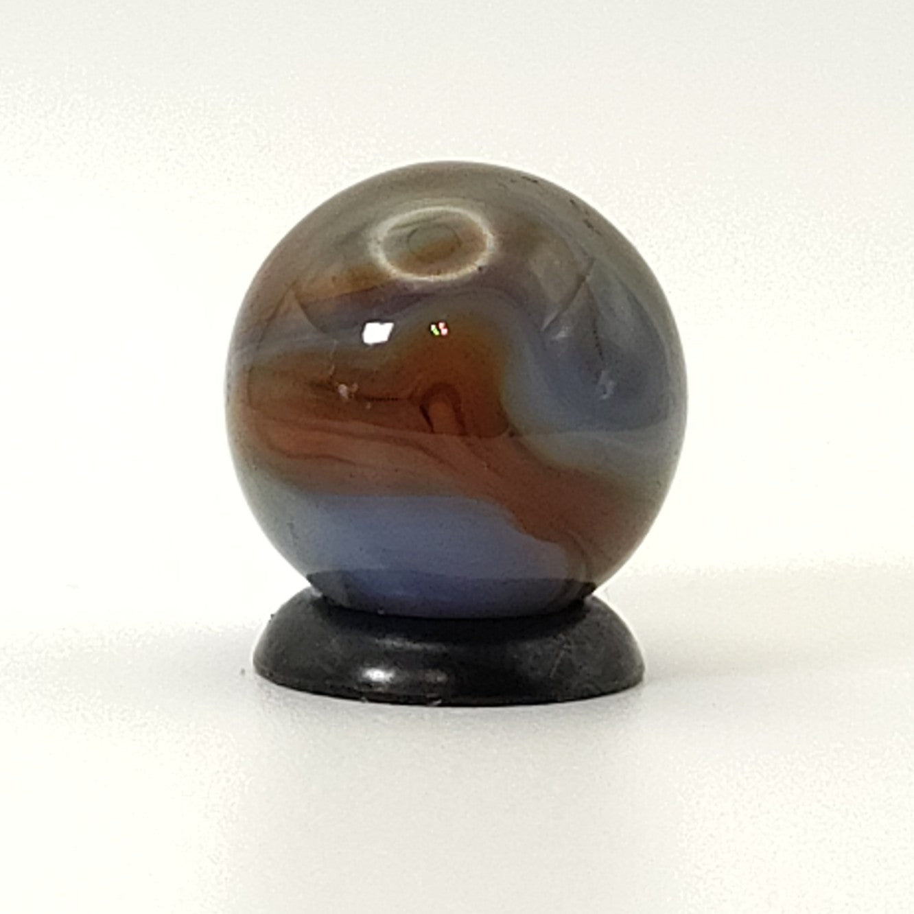5/8" Alley Agate Ghost Marble Red Blue NM+