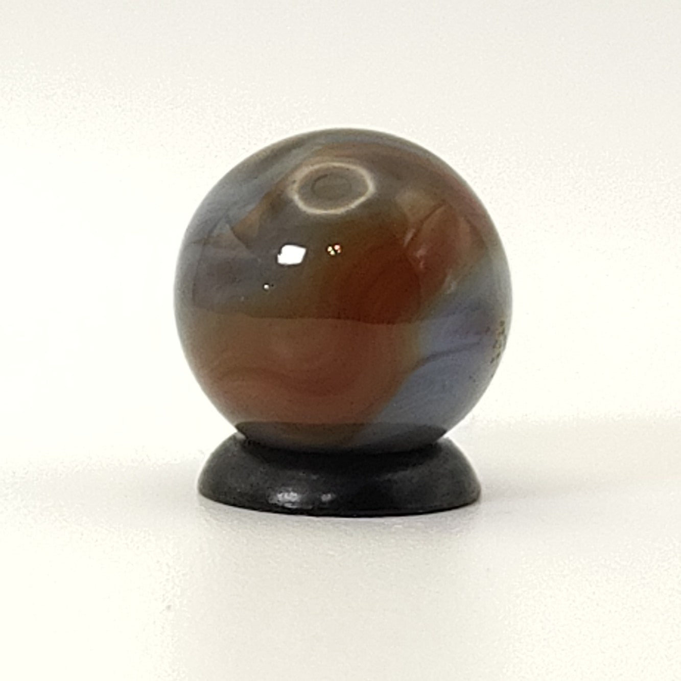 5/8" Alley Agate Ghost Marble Red Blue NM+
