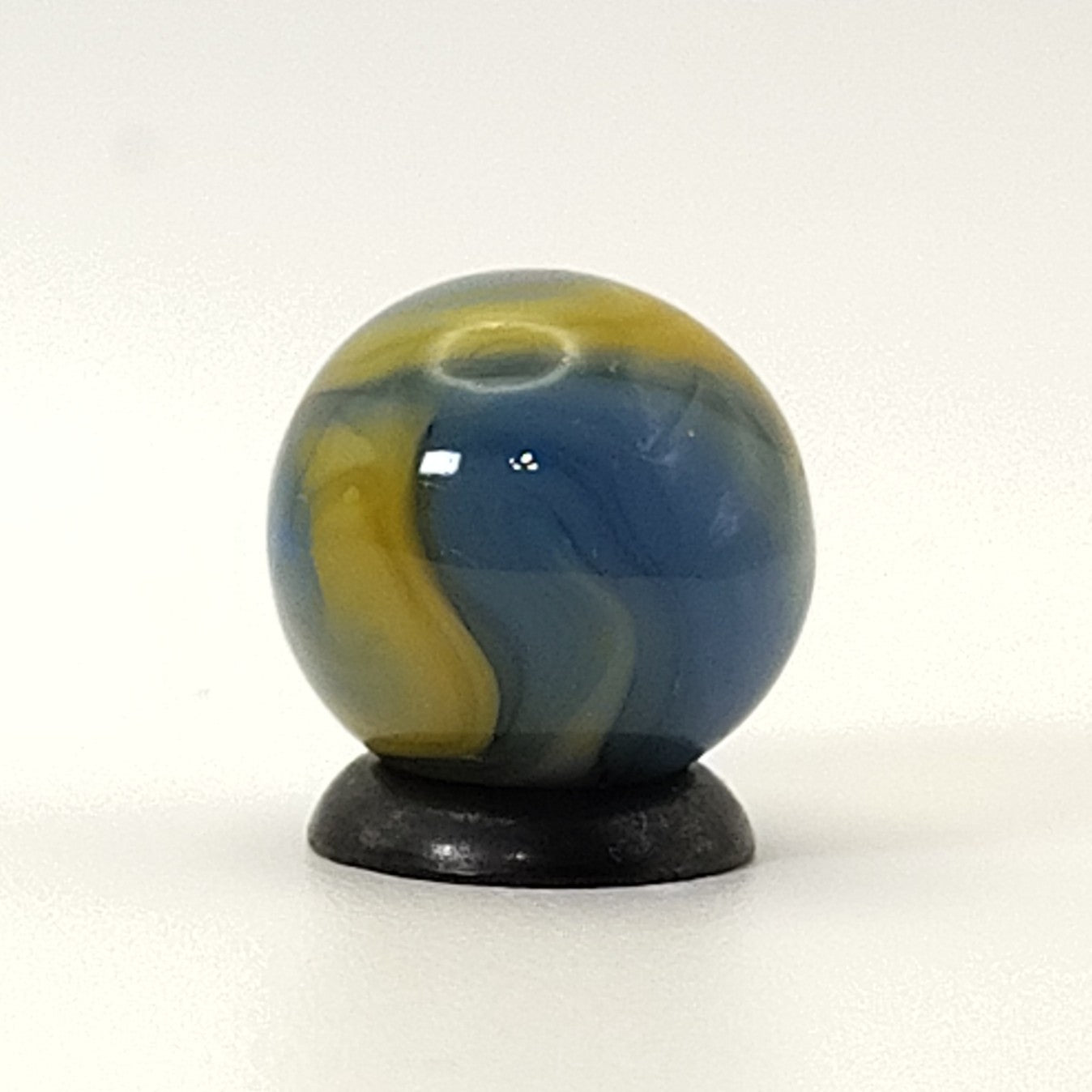 5/8" Swirl marble Blue & Orange UV NM+