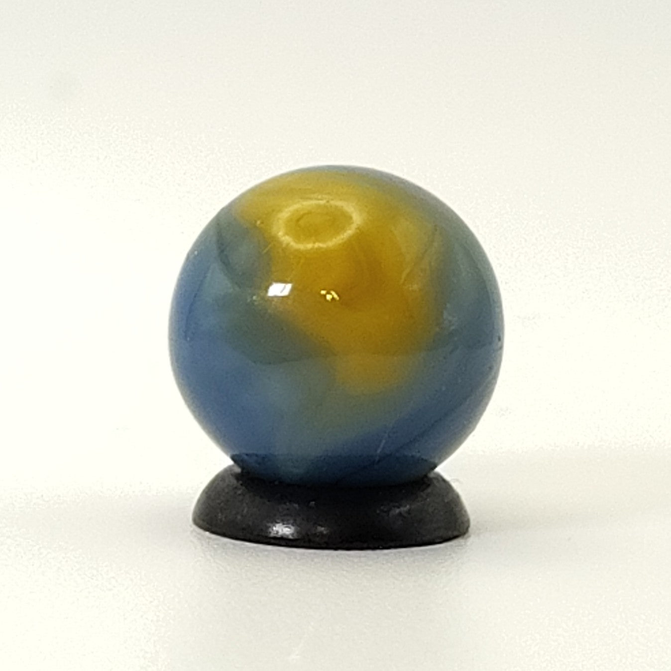 5/8" Swirl marble Blue & Orange UV NM+