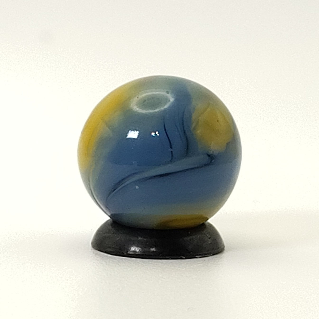 5/8" Swirl marble Blue & Orange UV NM+