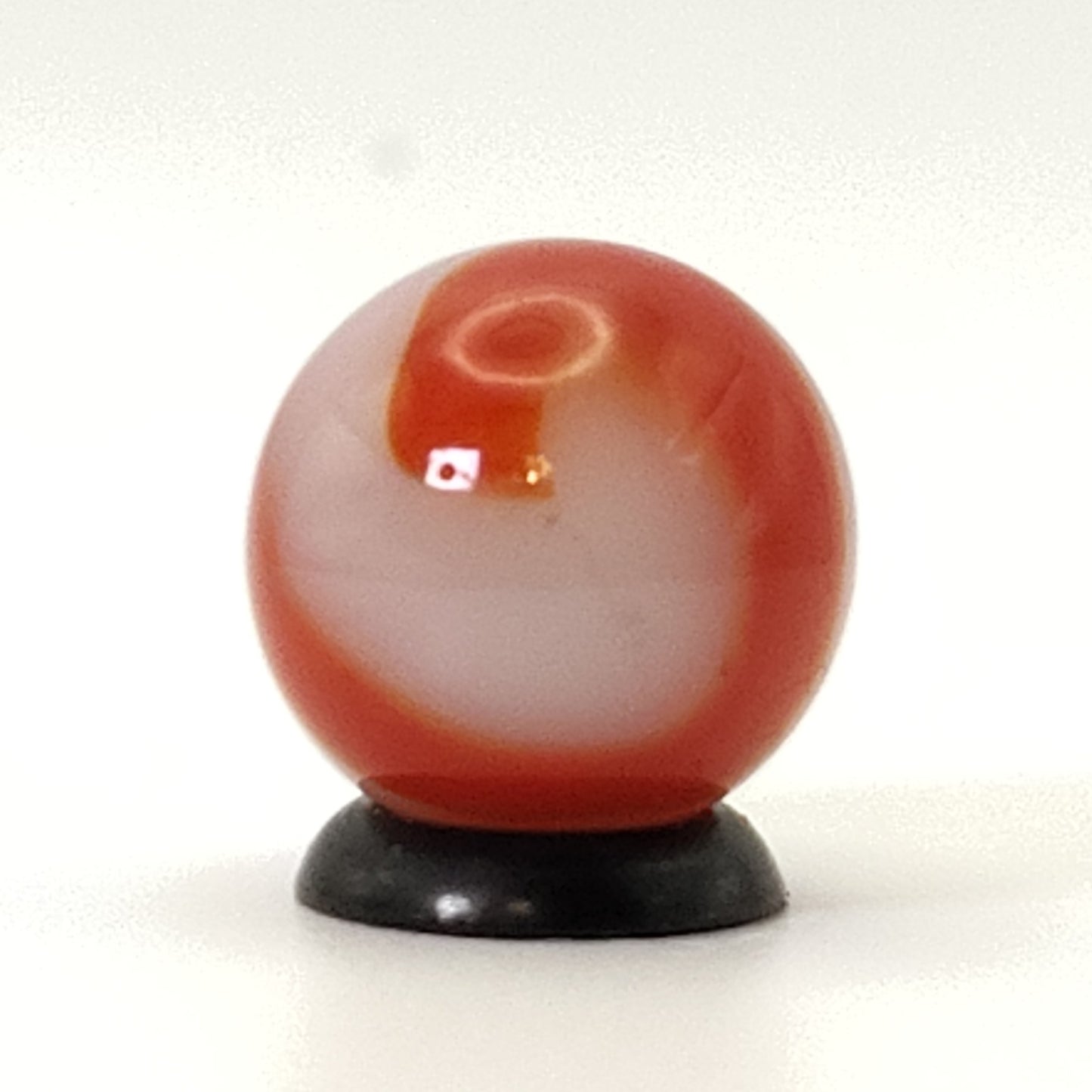 5/8" Akro Agate Corkscrew Marble Red & White URANIUM NM
