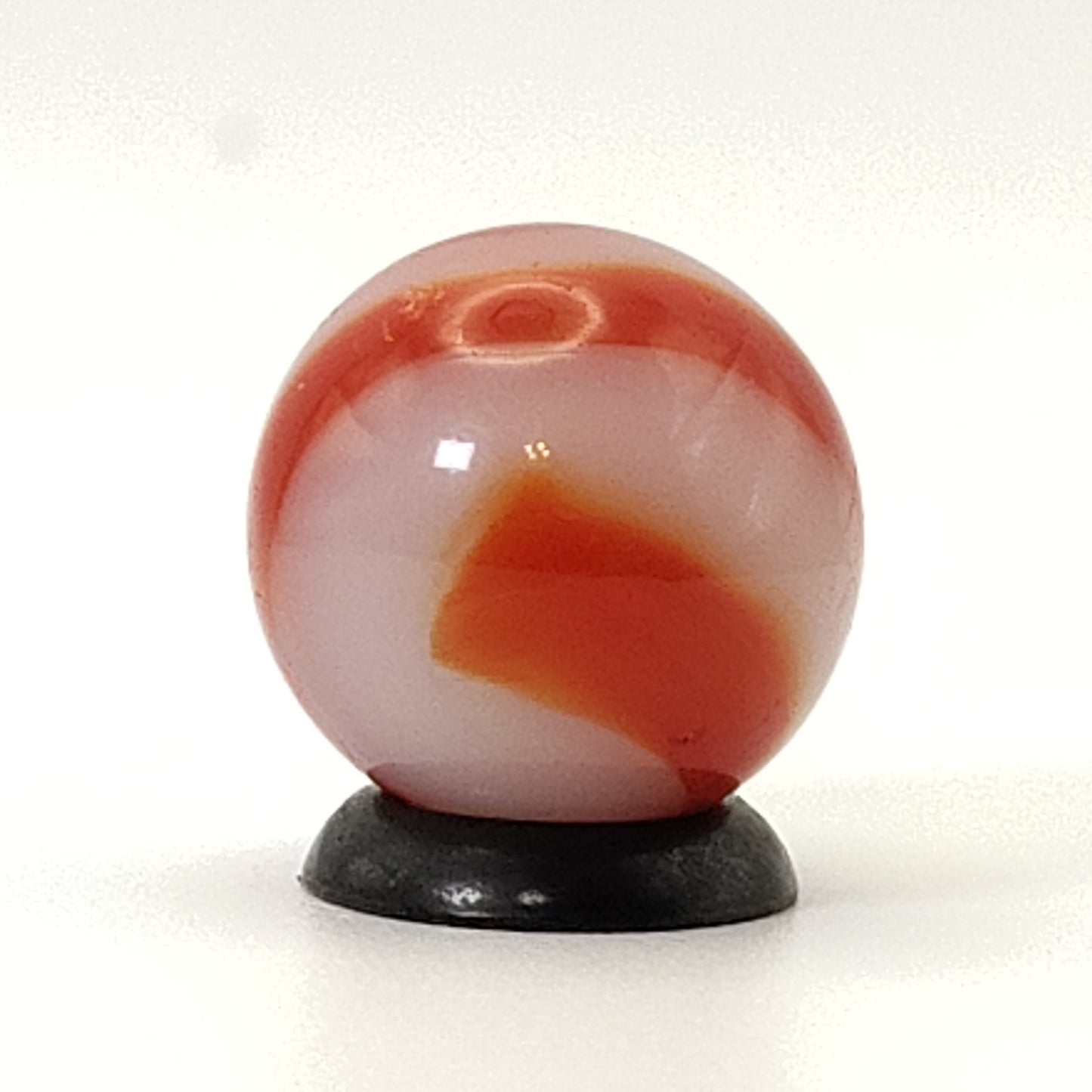 5/8" Akro Agate Corkscrew Marble Red & White URANIUM NM