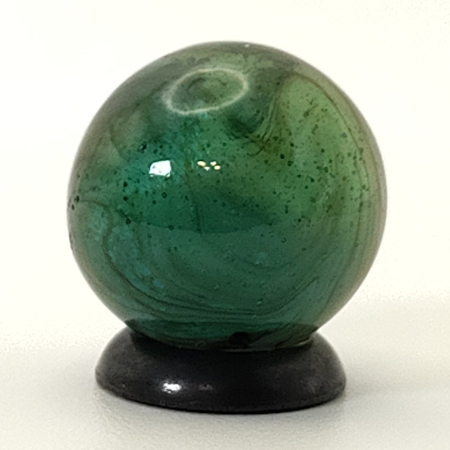 5/8" VTG Vitro Agate Aquamarine Patch Marble w/oxblood? Great Marble!