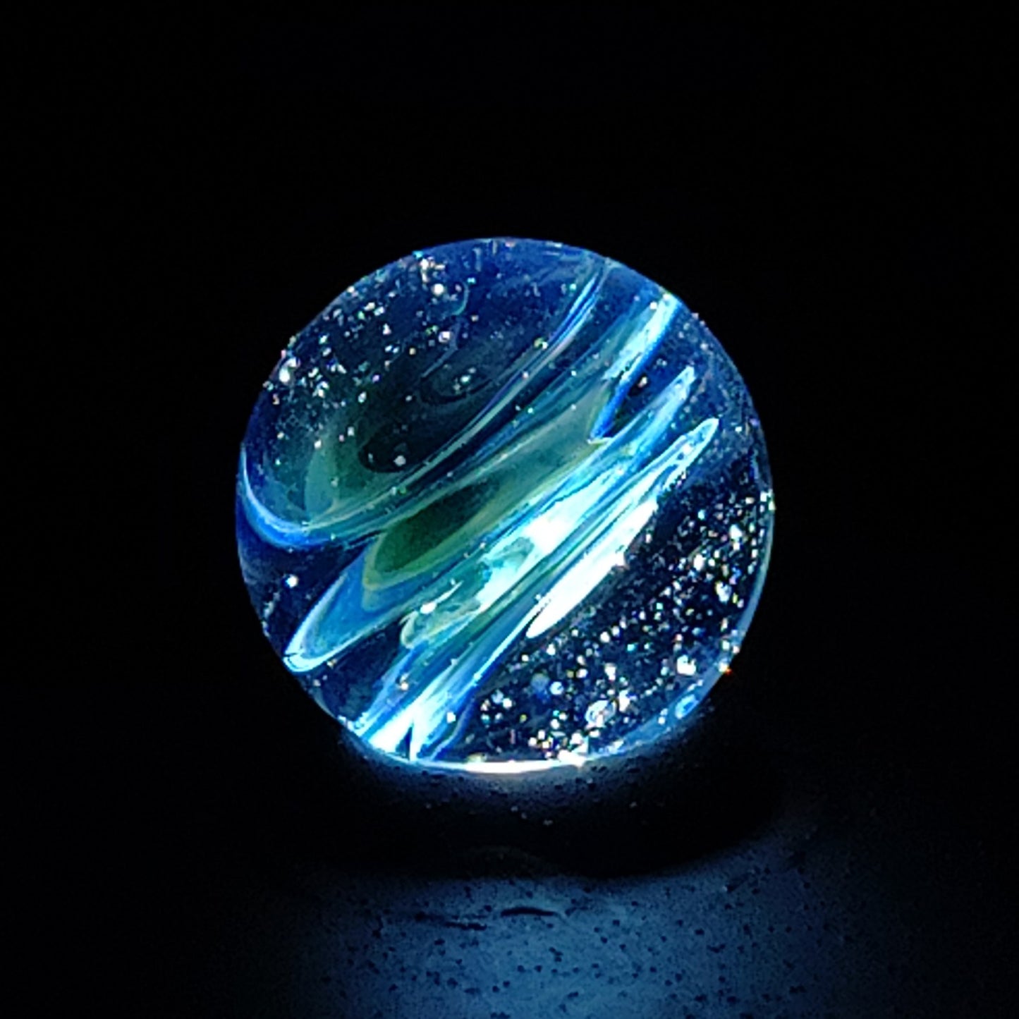 9/16" Contemporary Handmade Marble Galaxy inside MINT (borosilicate?)