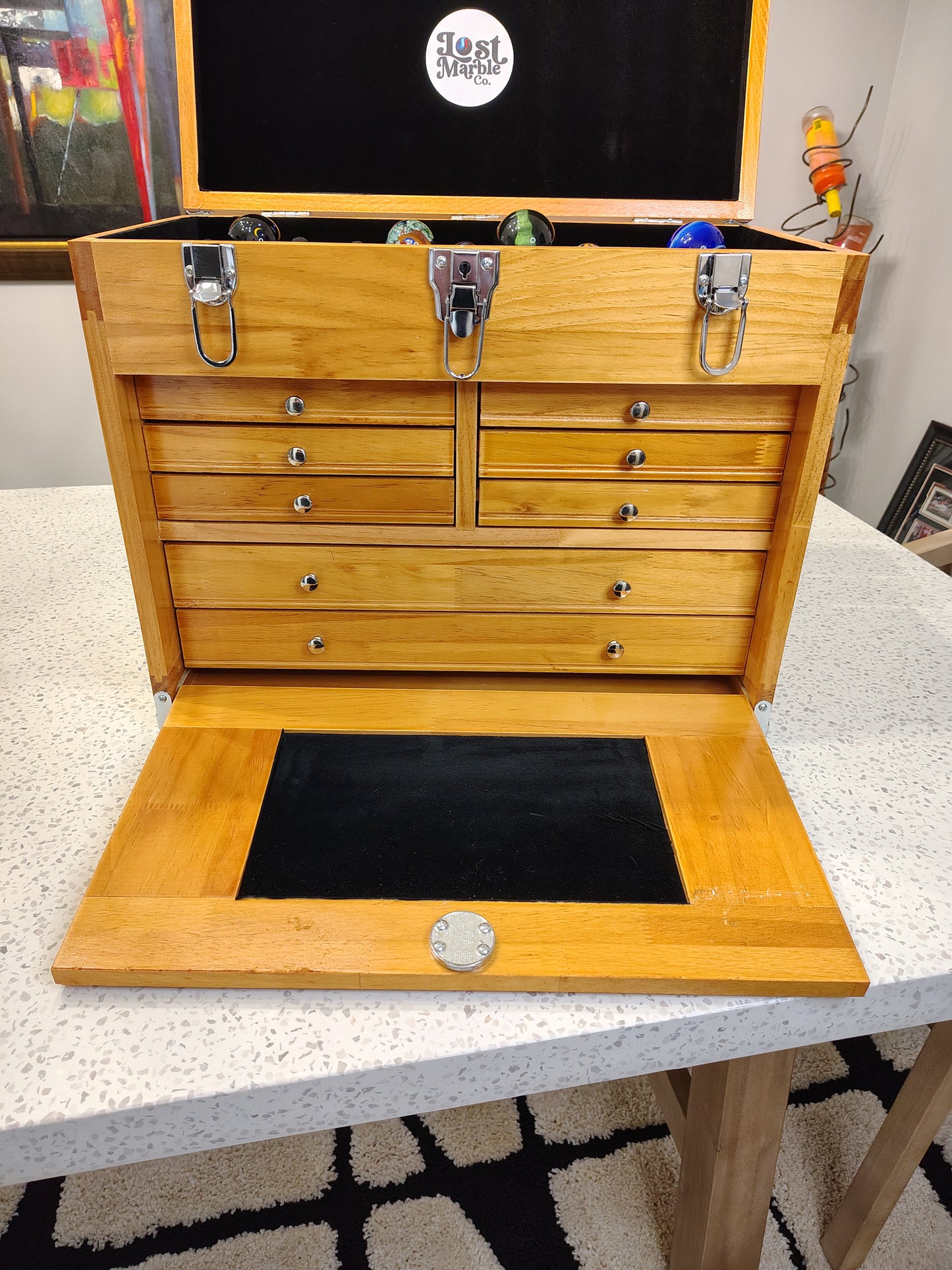 Marble Chest - 8 Drawer Customizable 20x10.25x16"