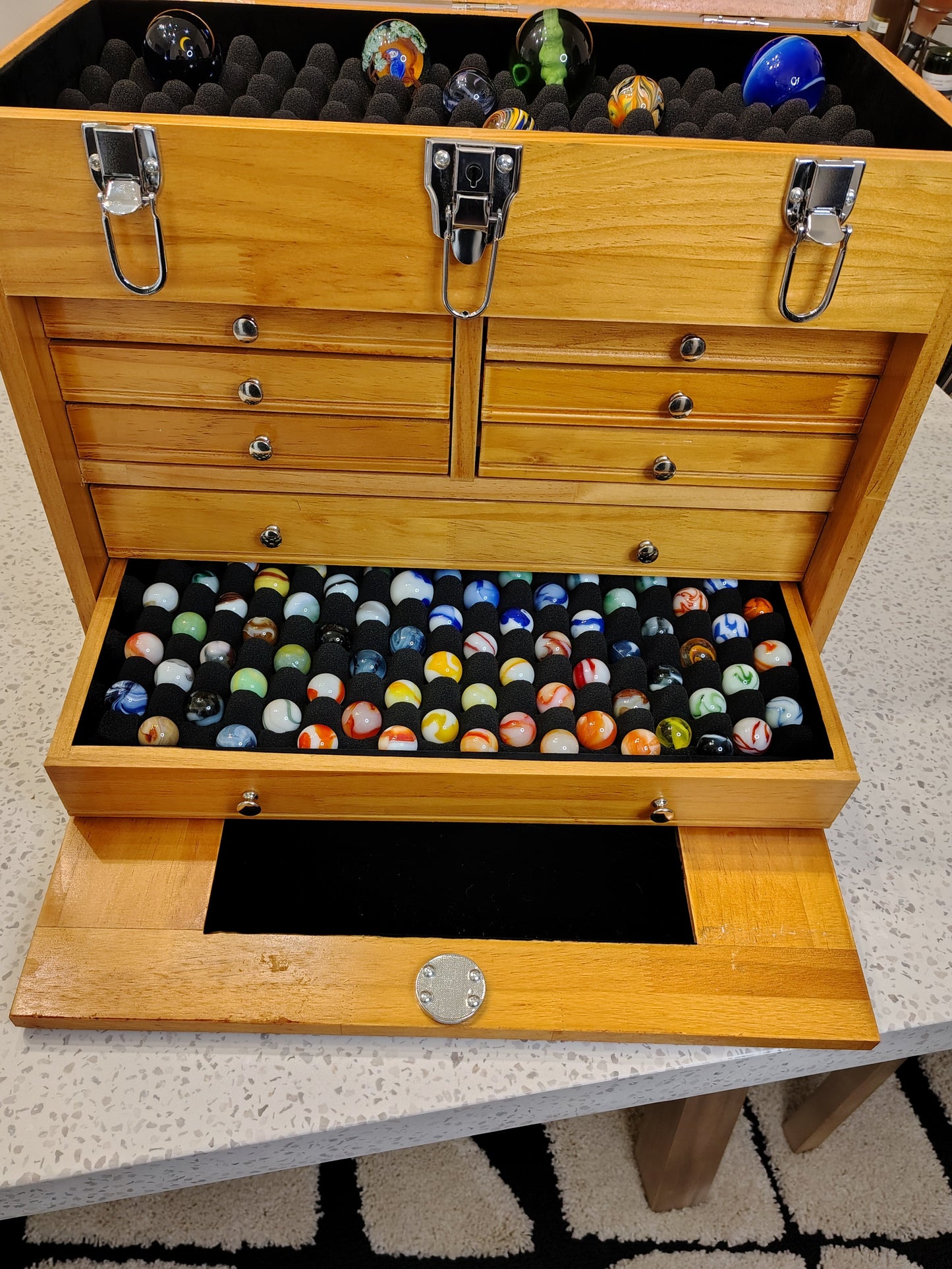 Marble Chest - 8 Drawer Customizable 20x10.25x16"