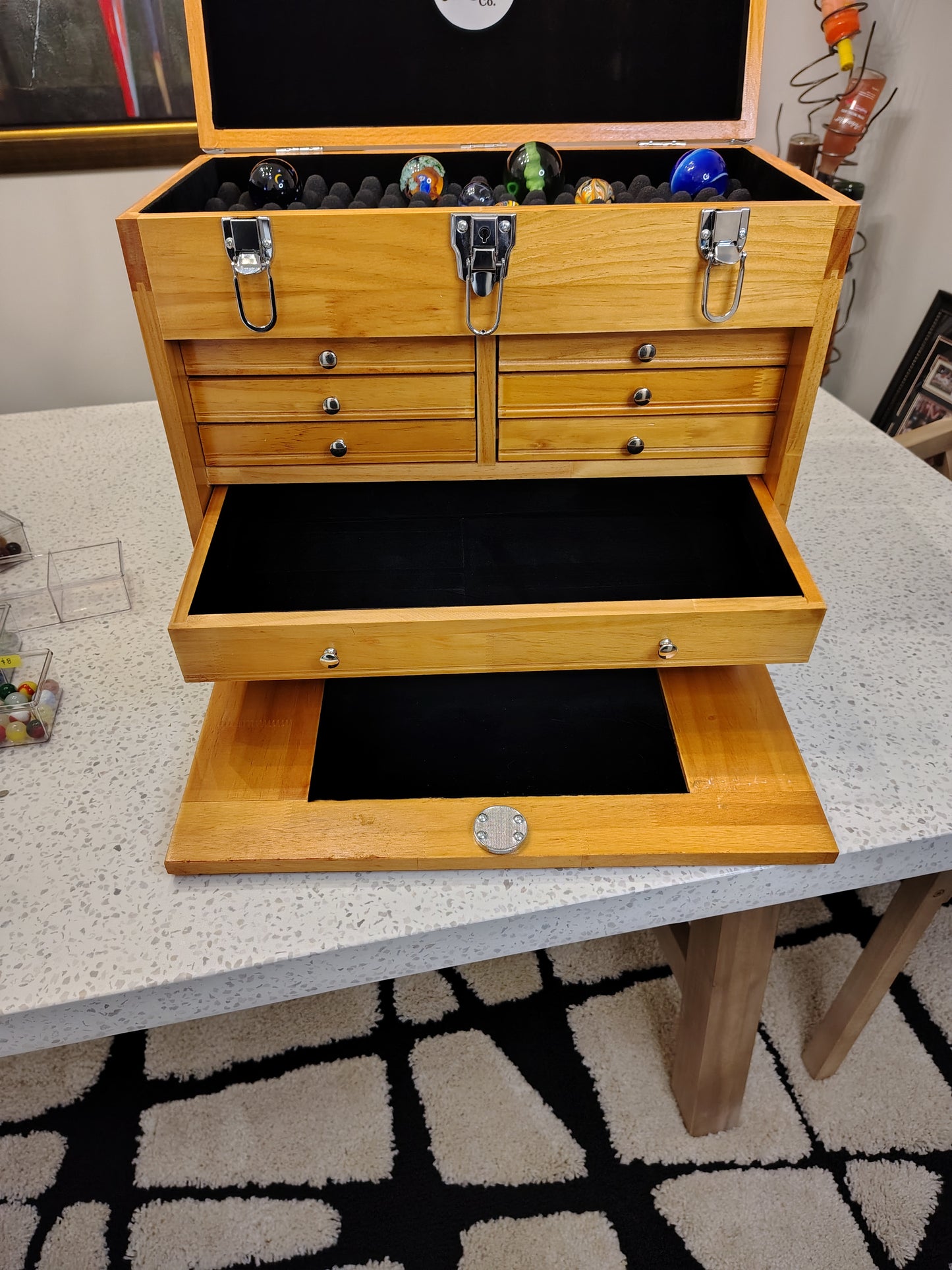 Marble Chest - 8 Drawer Customizable 20x10.25x16"