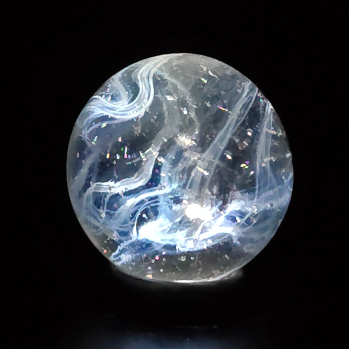 5/8" Veiligglas, purple wire pull marble, NM+