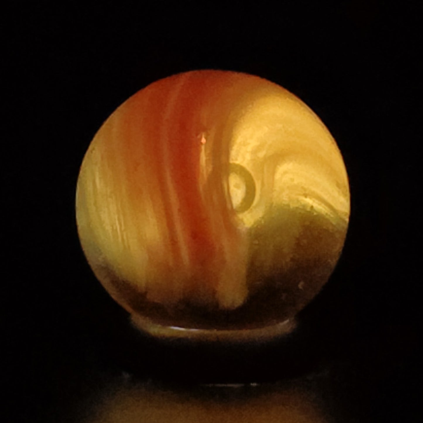 5/8" Vitro Agate Helmet Marble Gorgeous Colors! Manganese UV NM+