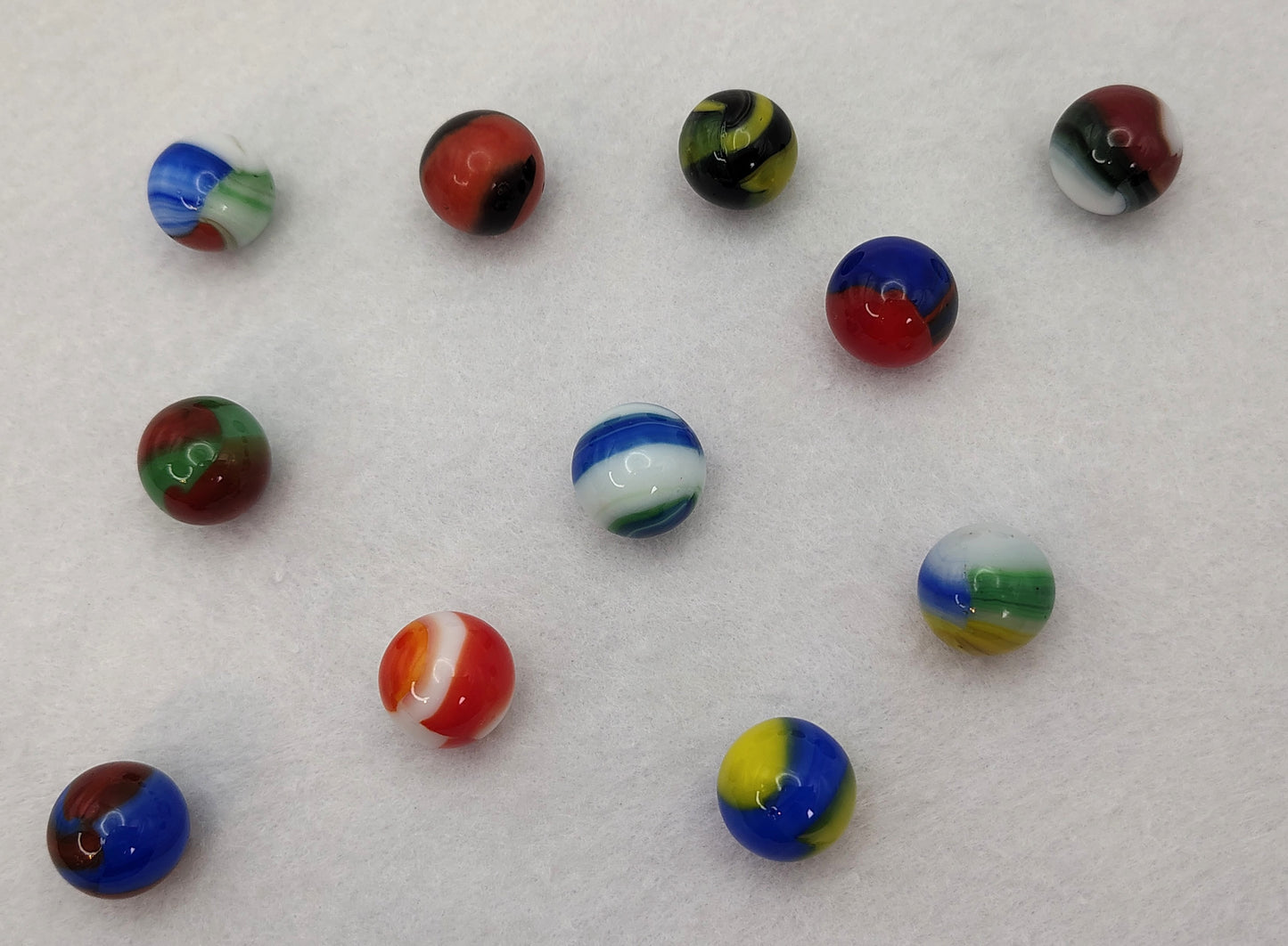 11pk 5/8" Variety Pack of Marble King Marbles NM-M