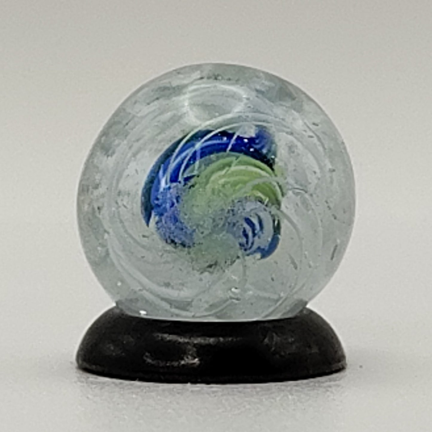 0.52" German Swirl Divided Core, 4 band core - pontils intact - MINT