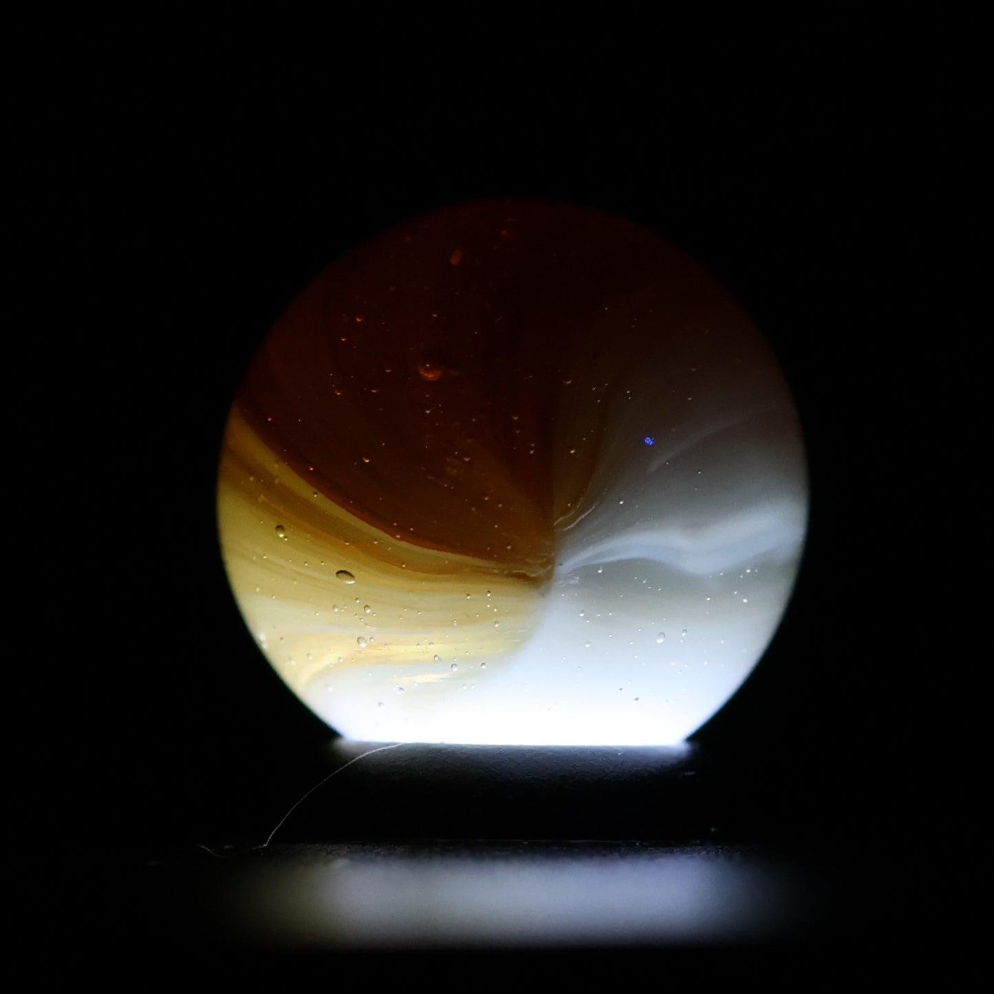 5/8" Vintage Master Marble Sunburst Red & White MINT