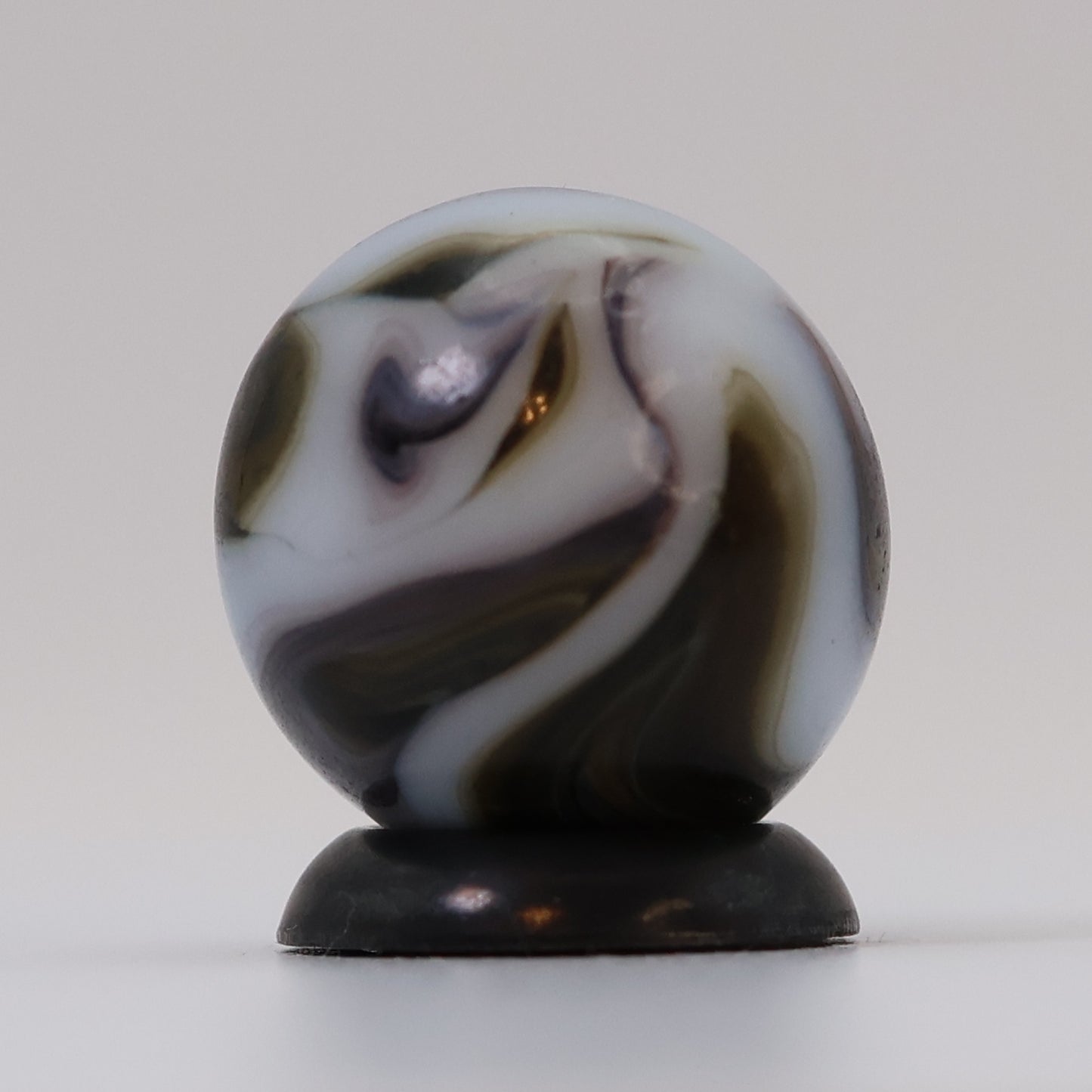 5/8" Gorgeous Swirl Marble Translucent Brown Purple White NM