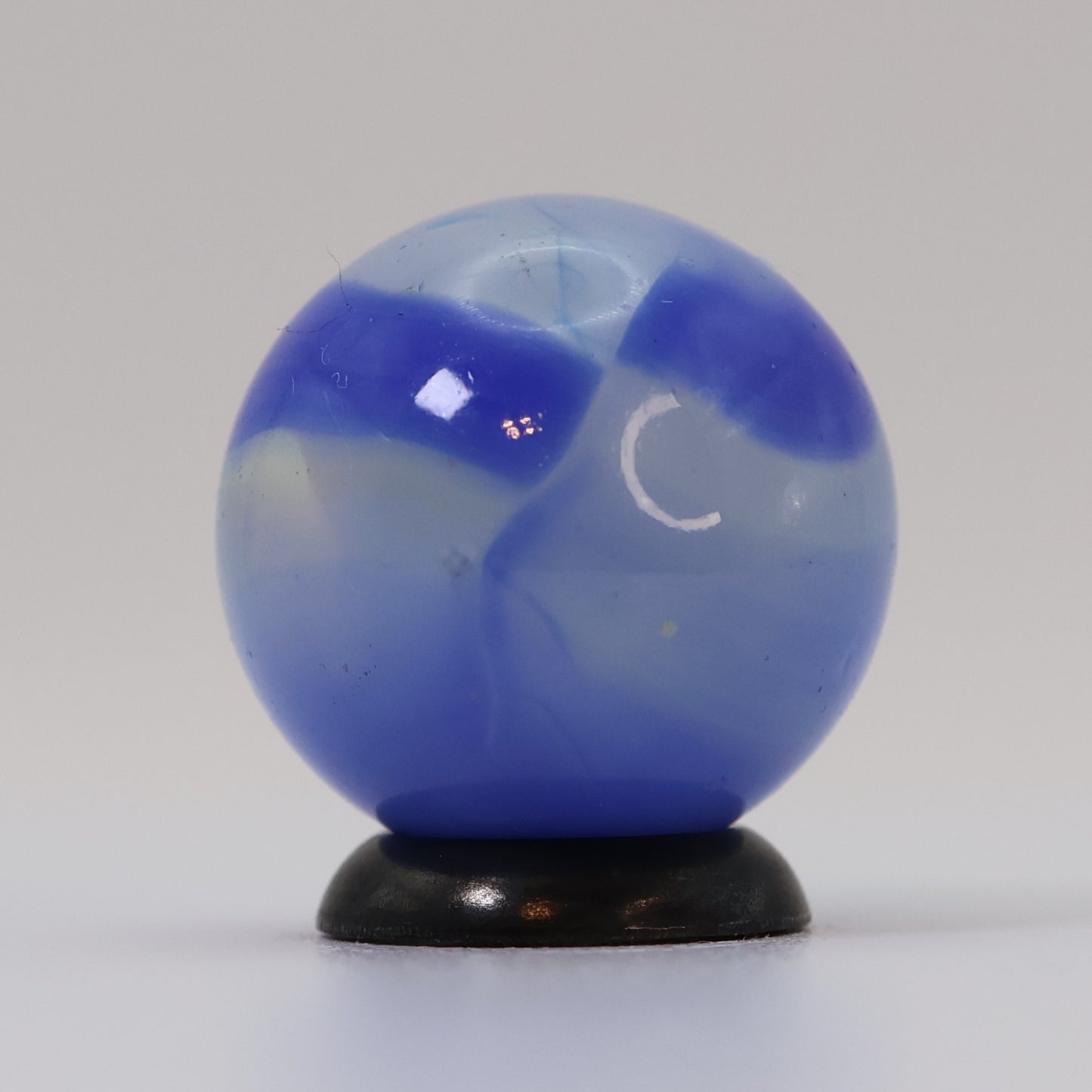 11/16" Marble King Rainbow Translucent URANIUM clear & blue UV M-