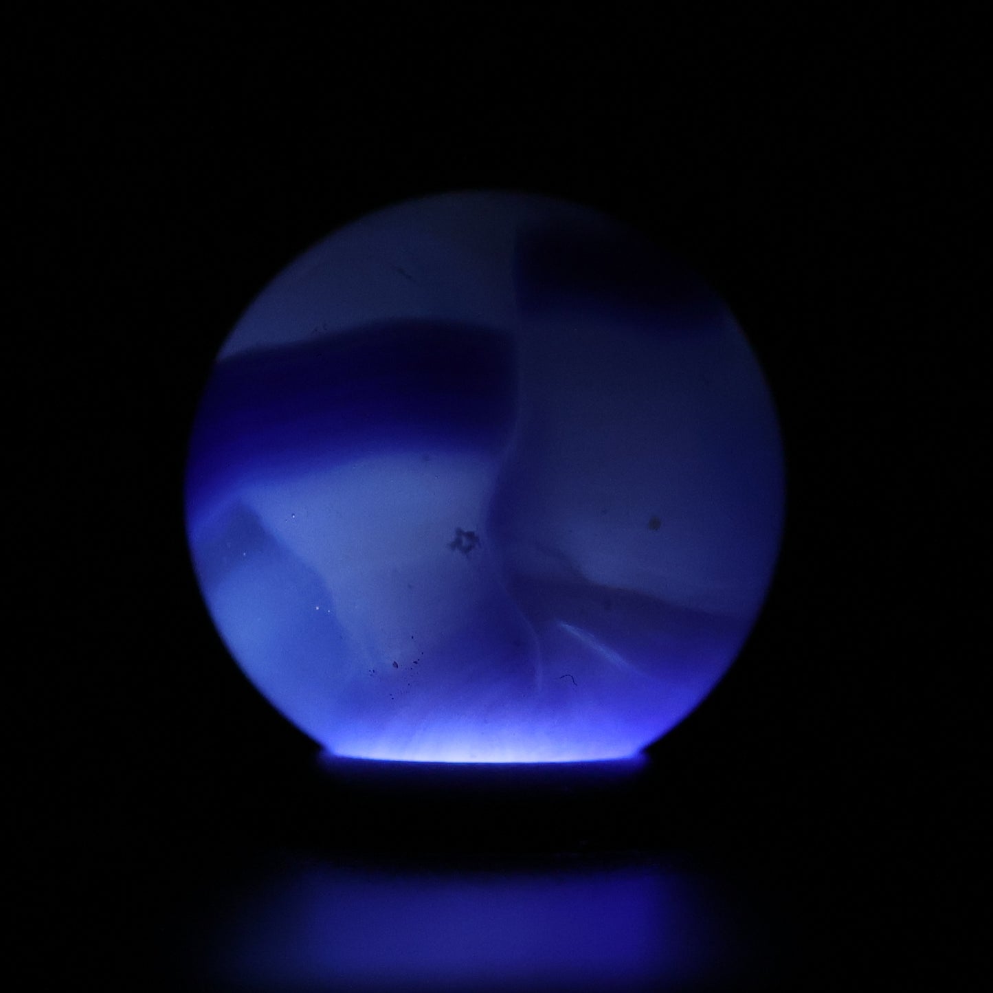 11/16" Marble King Rainbow Translucent URANIUM clear & blue UV M-
