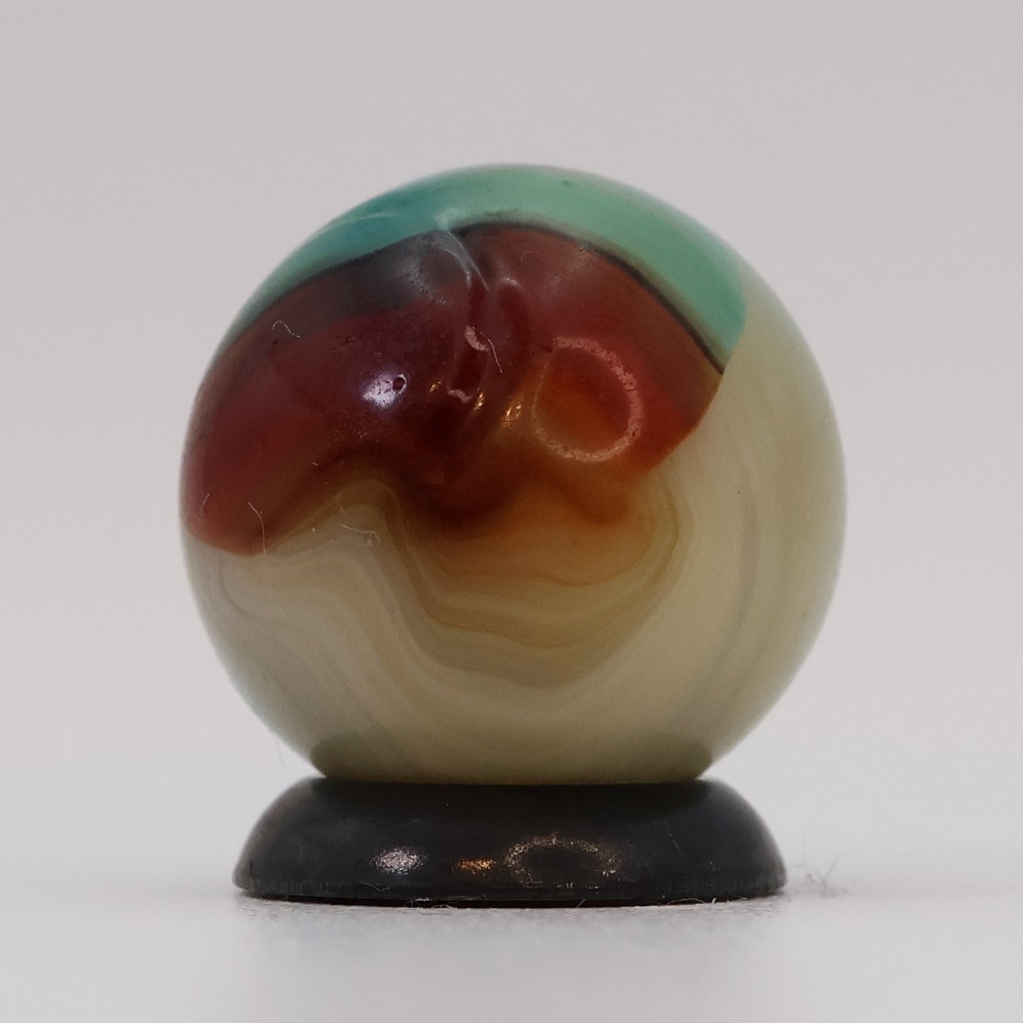 5/8" Vitro Agate Aquamarine Marble NM cold crease