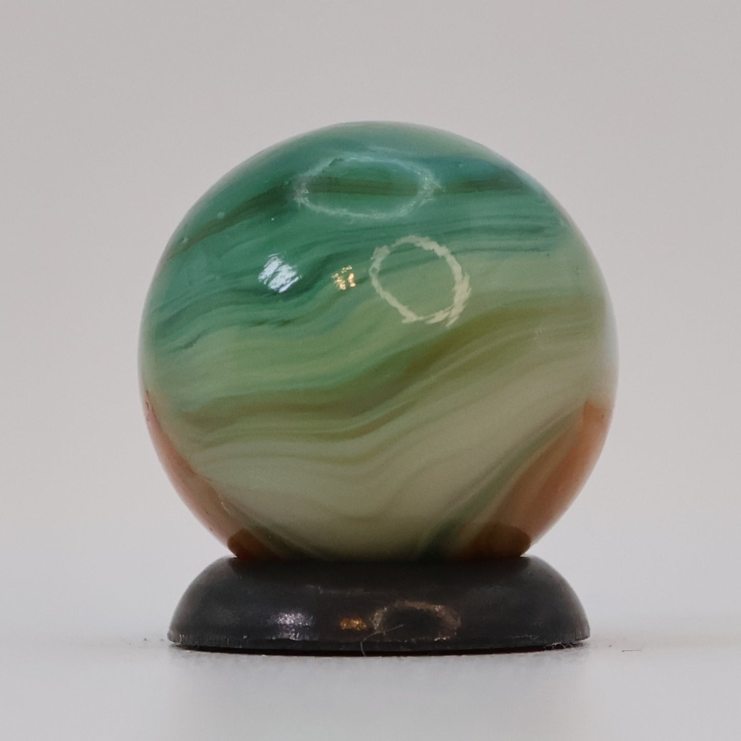 5/8" Vitro Agate Aquamarine Marble M- beautiful blended pattern