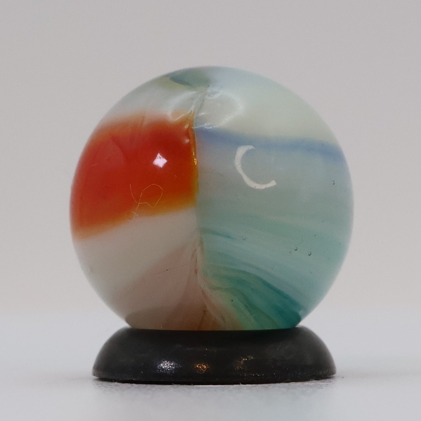 5/8" Vintage Vitro Agate Blended Aquamarine Marble UV M-