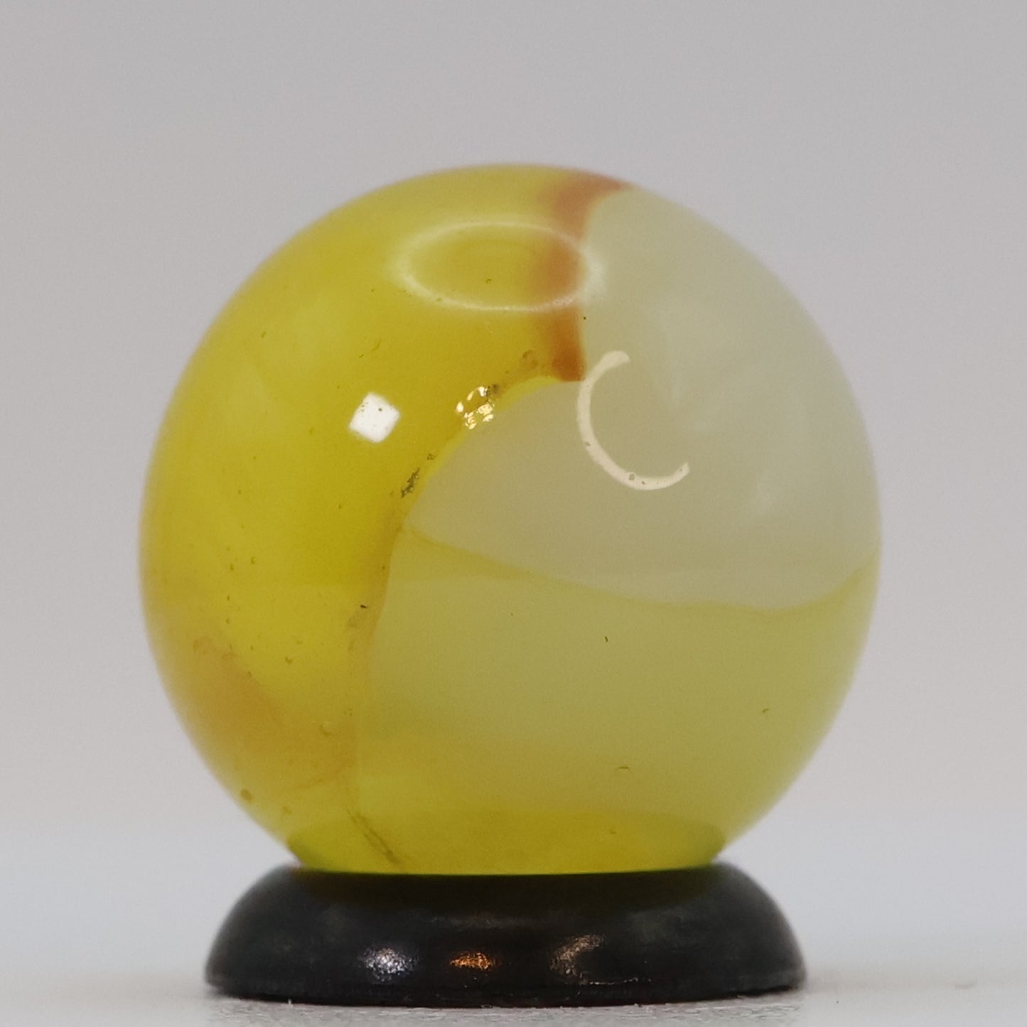 5/8" Akro Agate Translucent Patch Marble Yellow UV MINT