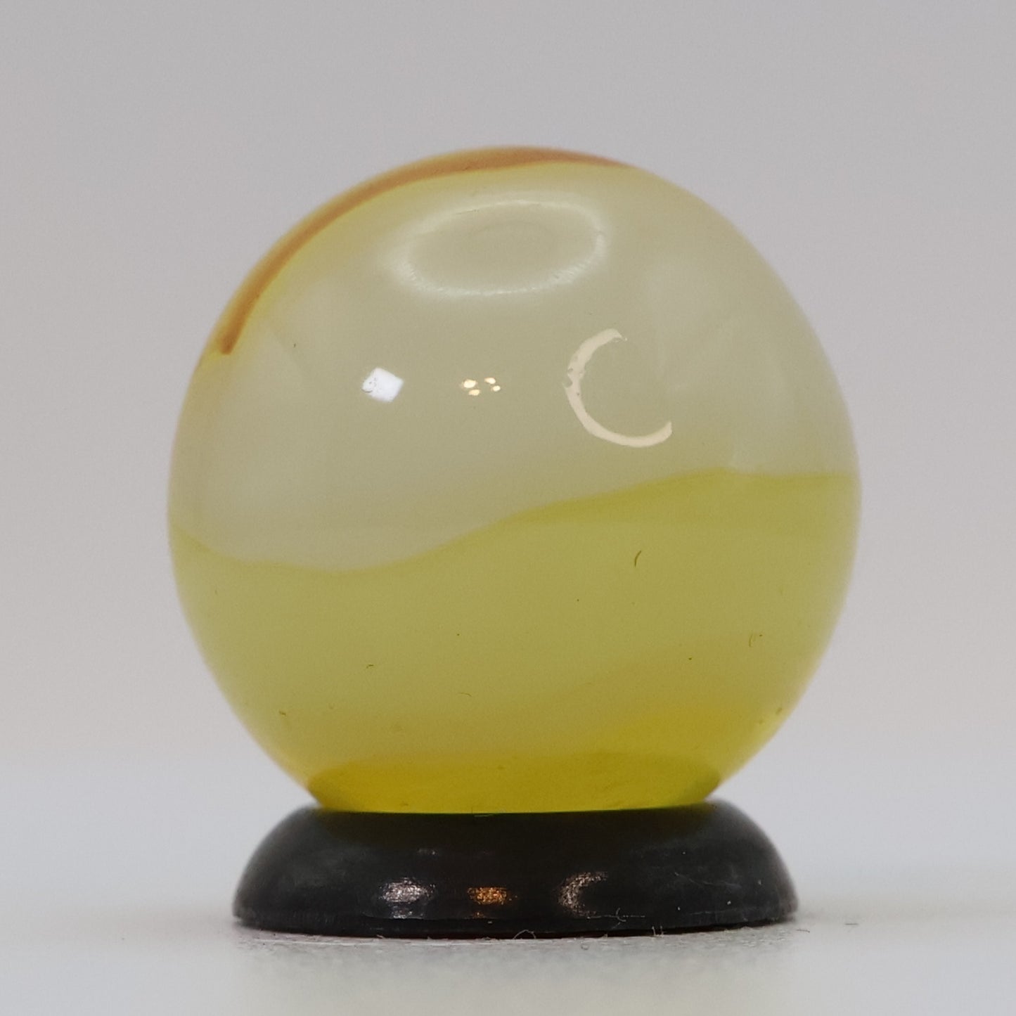5/8" Akro Agate Translucent Patch Marble Yellow UV MINT