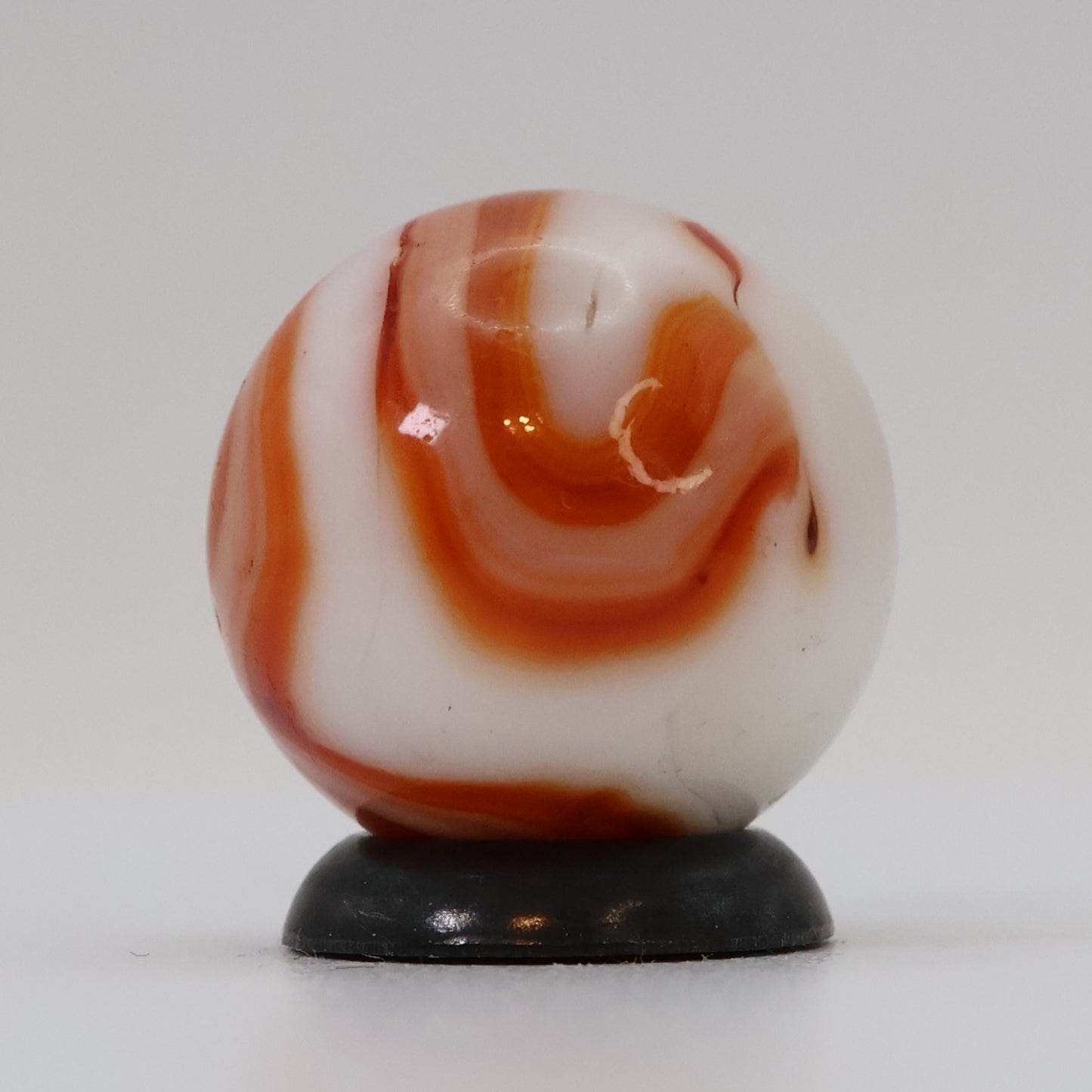 5/8" Orange & White Swirl Marble UV NM
