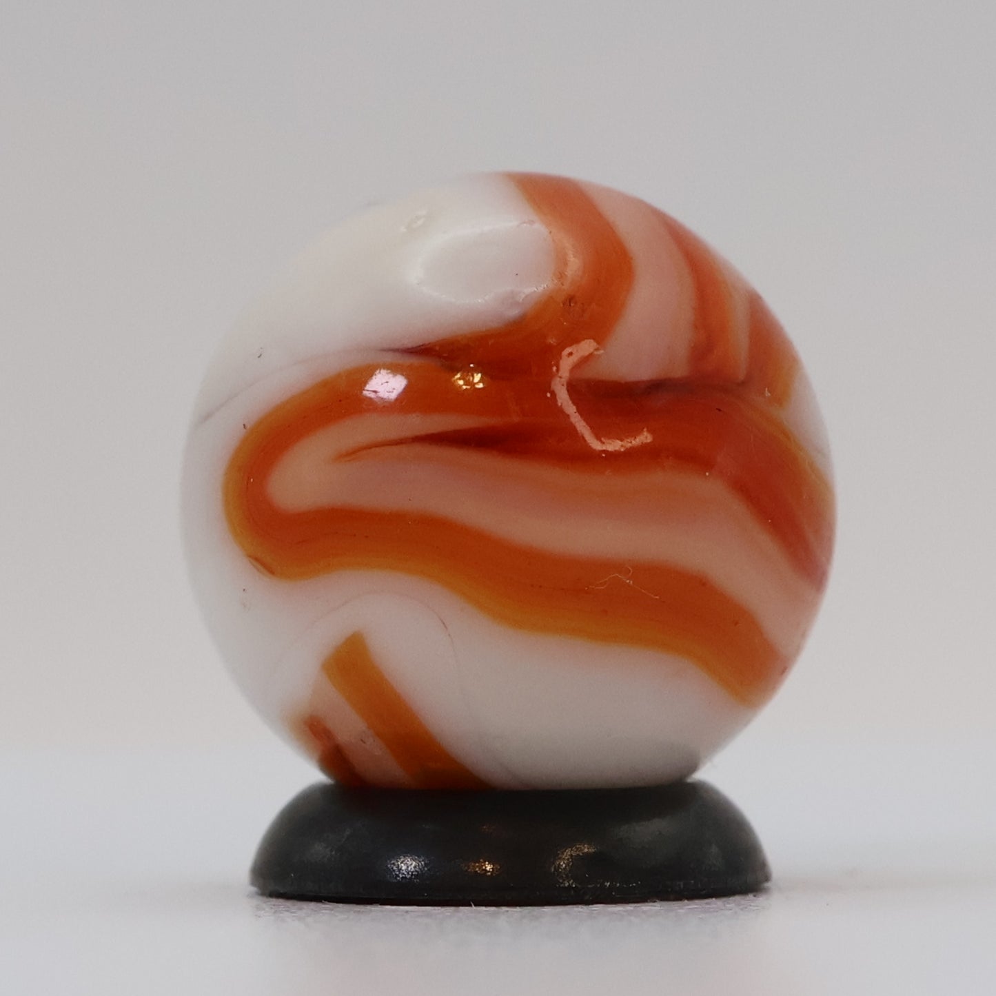 5/8" Orange & White Swirl Marble UV NM