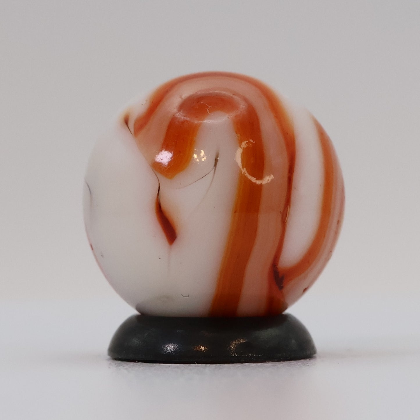 5/8" Orange & White Swirl Marble UV NM