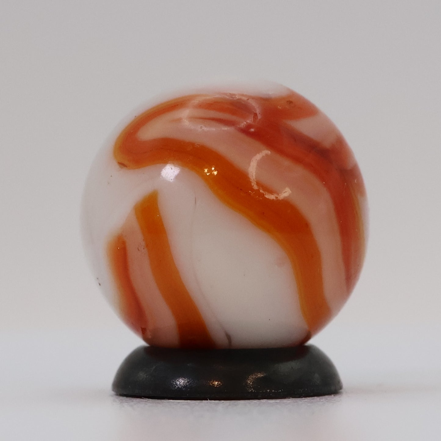 5/8" Orange & White Swirl Marble UV NM