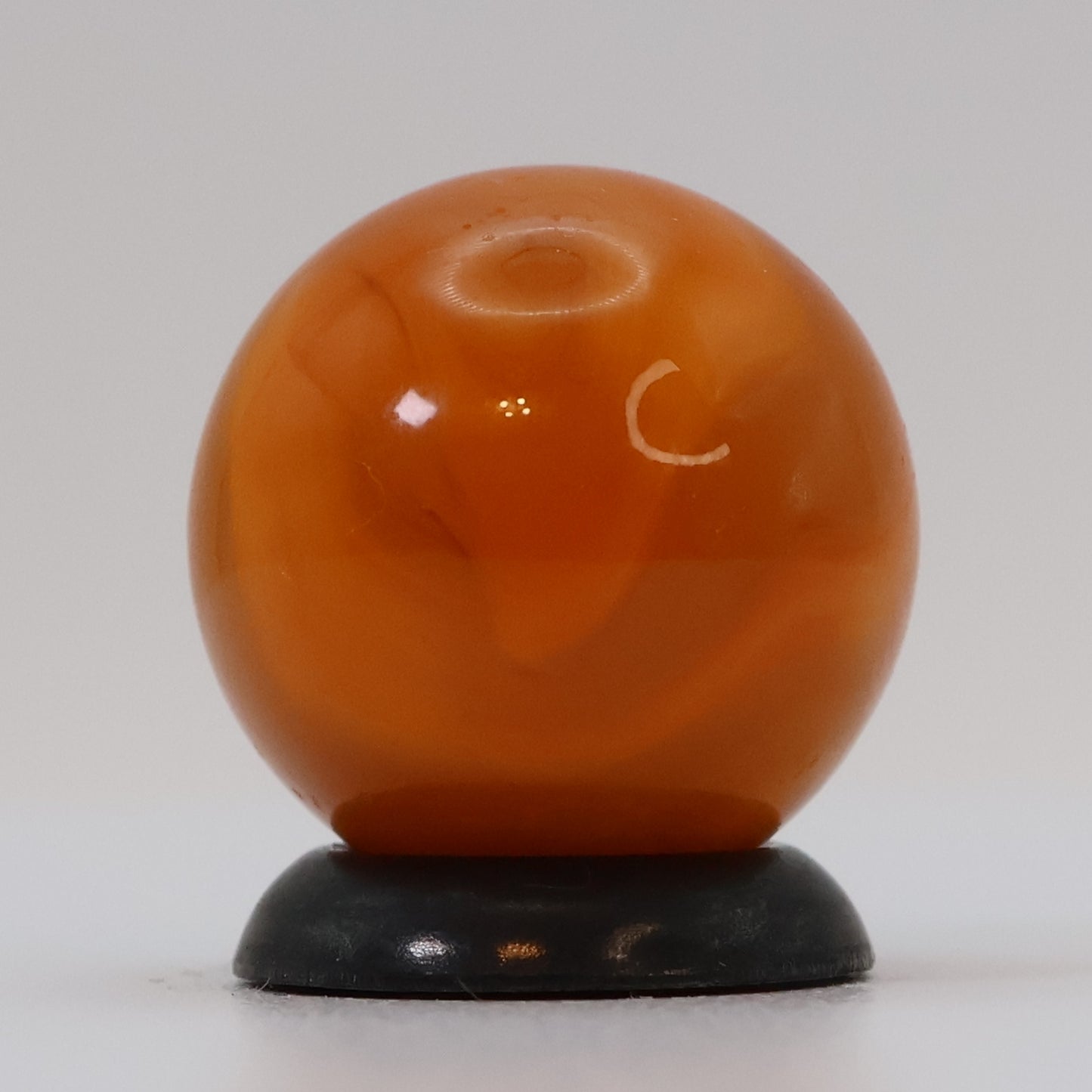5/8" Swirl Marble Translucent Orange on Orange UV M-