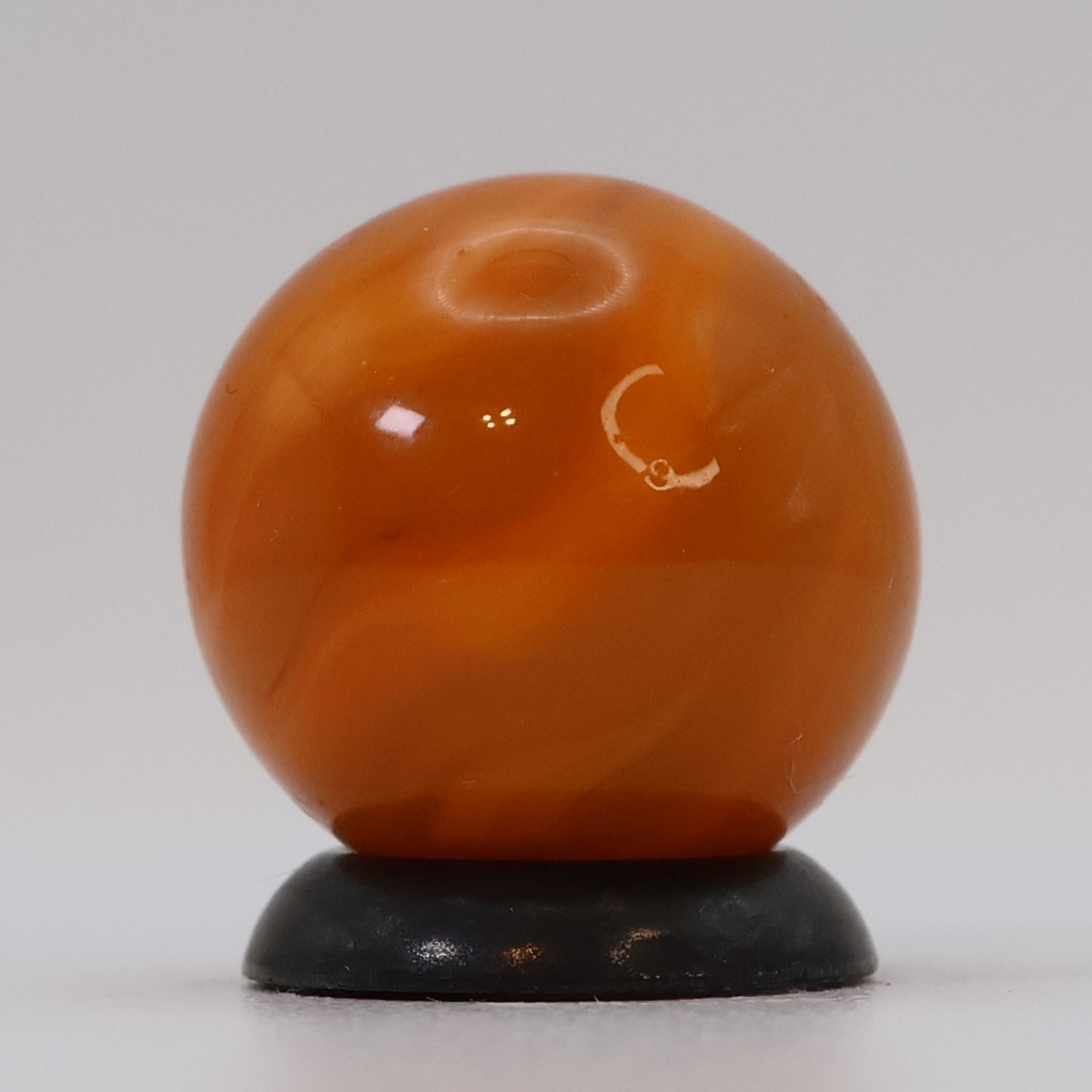 5/8" Swirl Marble Translucent Orange on Orange UV M-